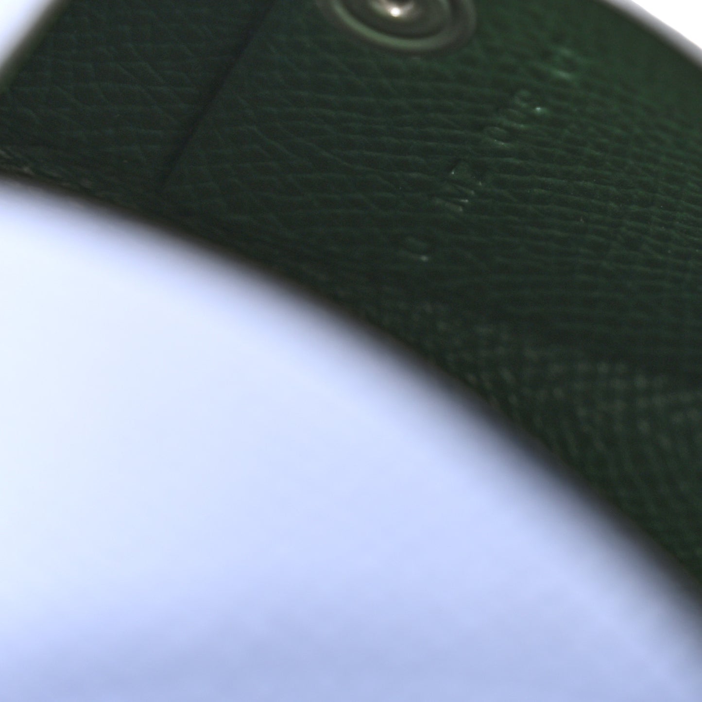 Epsom Verso Calvi Card Case Bleu Saphir Vert Anglais