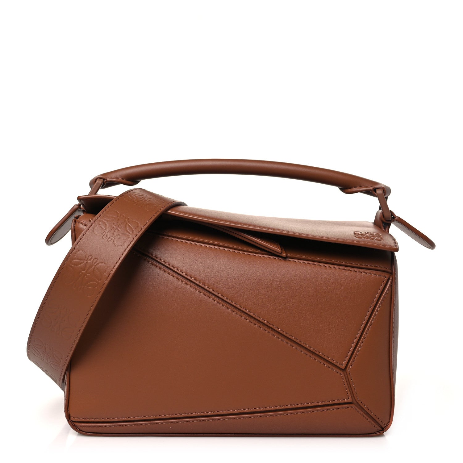 Loewe Satin Calfskin Small Puzzle Bag Pecan 1 of 9