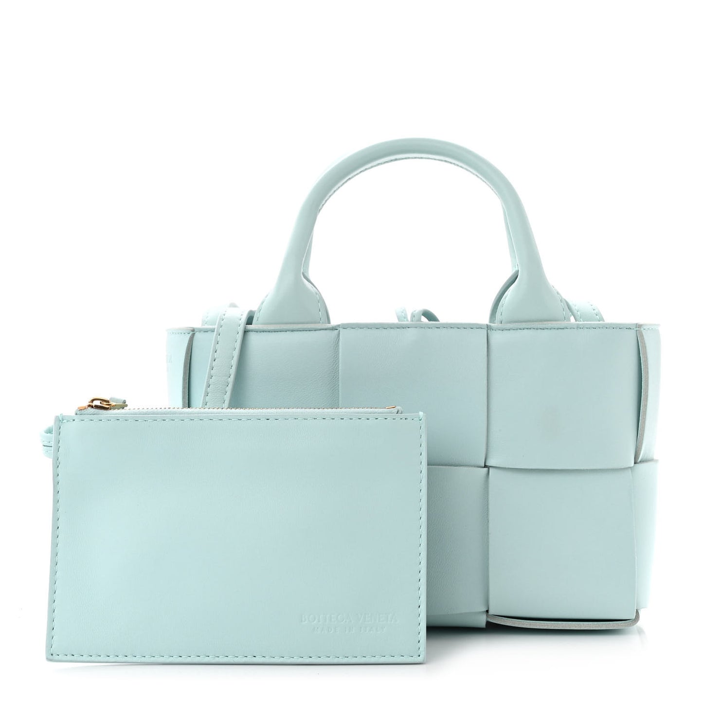 Nappa Maxi Intrecciato Mini Arco Tote Pale Blue