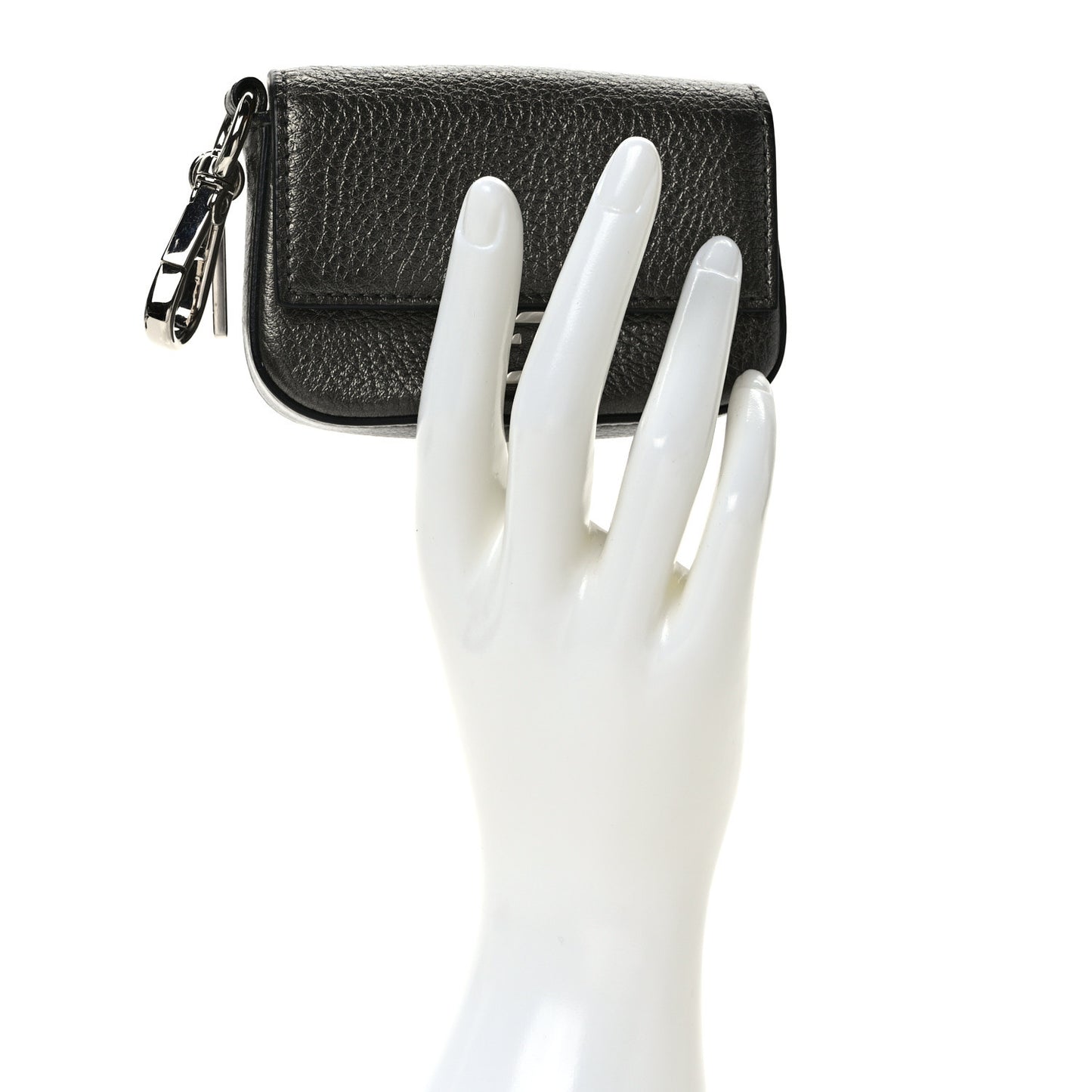 Cuoio Romano Lux Nano Baguette Charm Graphite