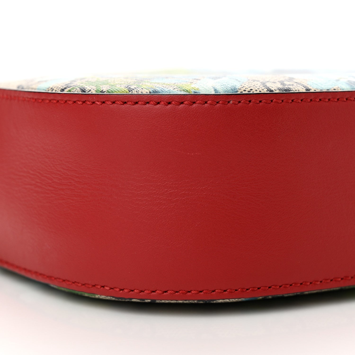 Gucci GG Supreme Monogram Blooms Mini Chain Shoulder Bag Beige Blue Navy Hibiscus Red 9 of 13