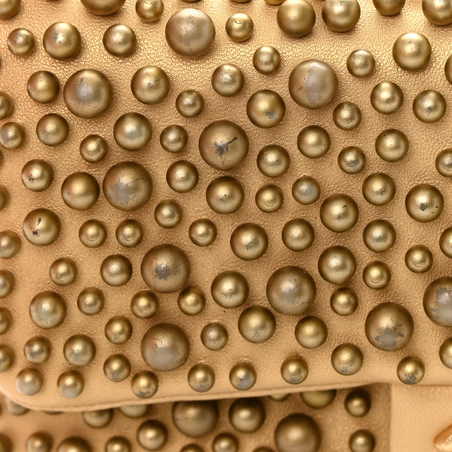 Lambskin Pearls Flap Gold