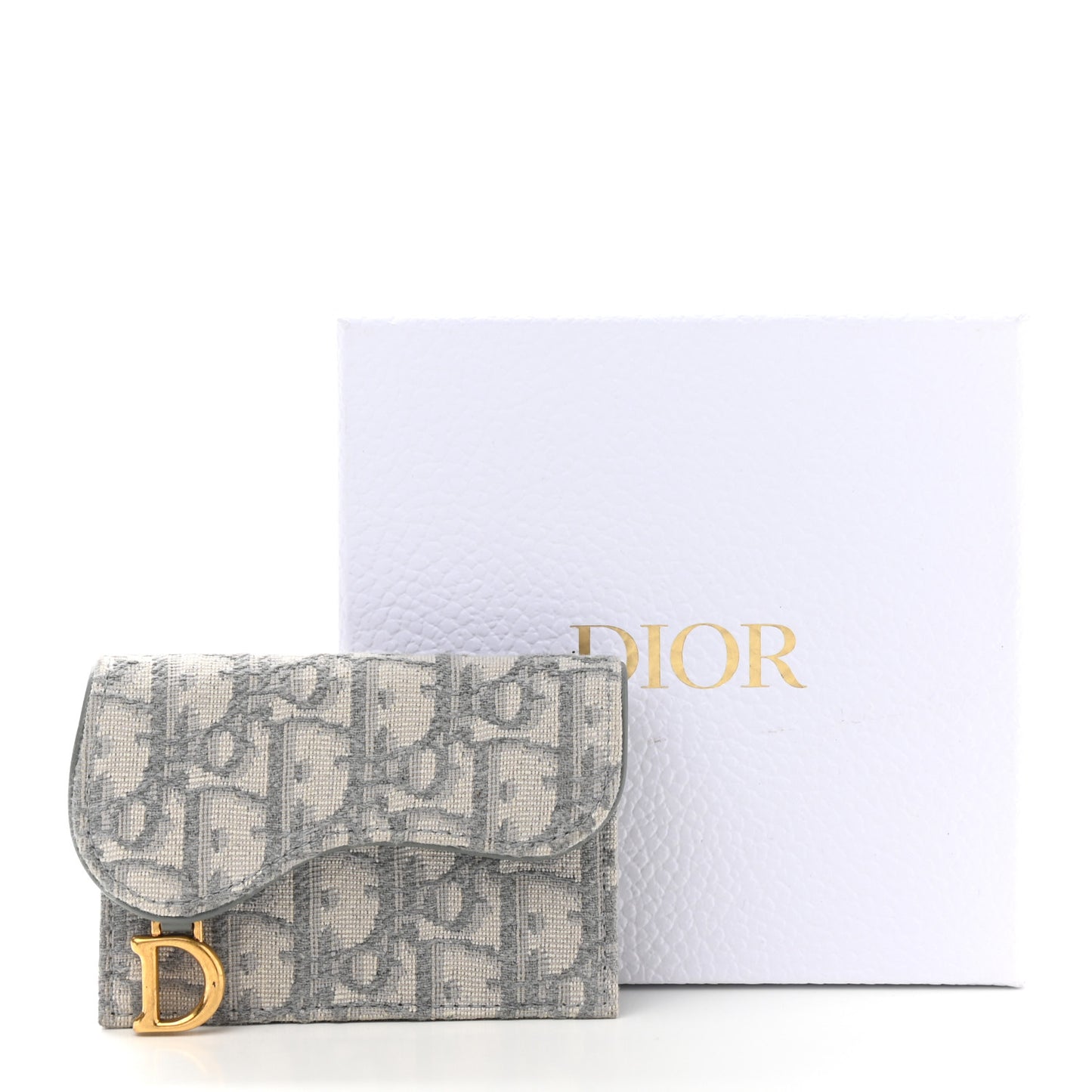 Oblique Saddle Card Holder Gray