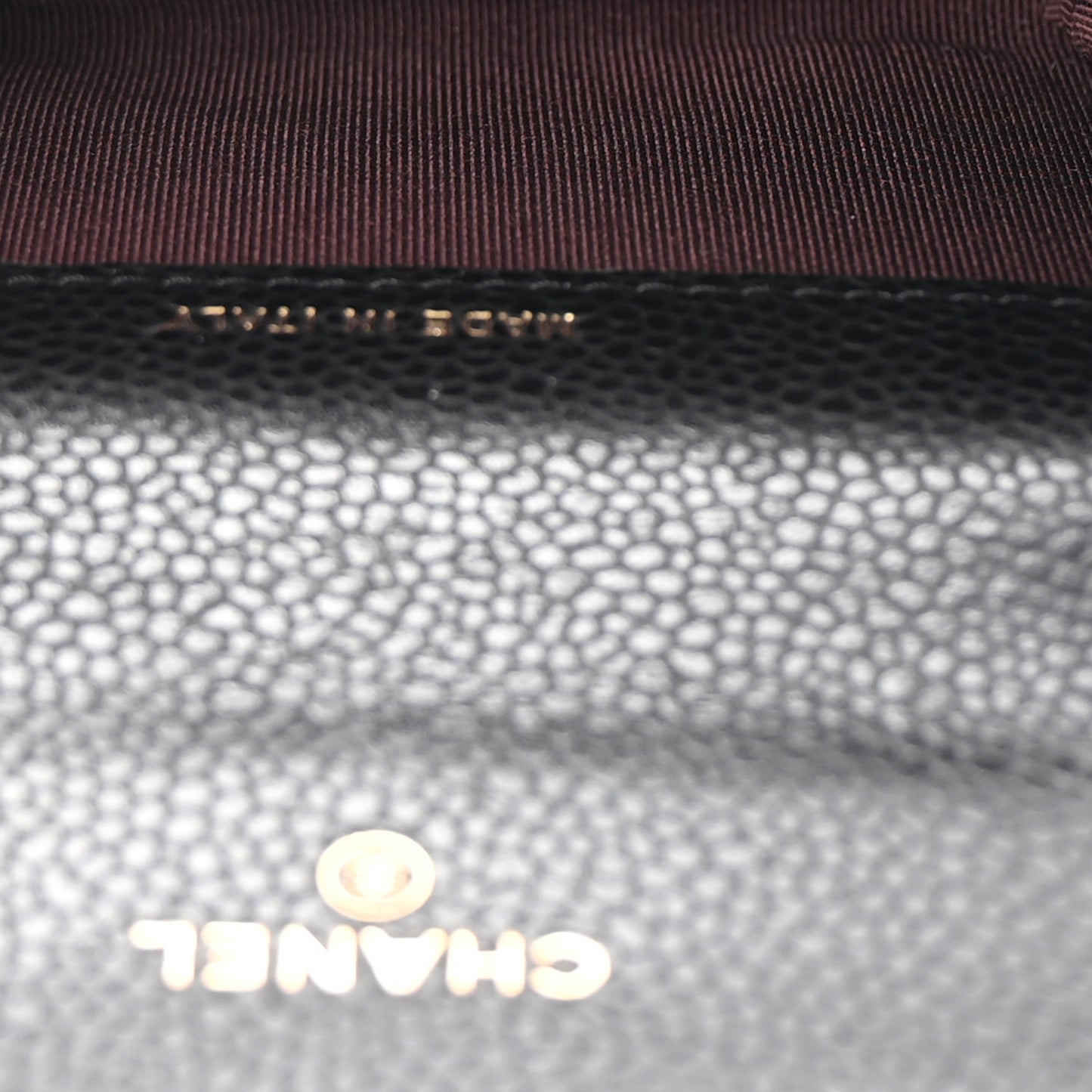 Caviar Quilted Flap Card Holder Wallet Black