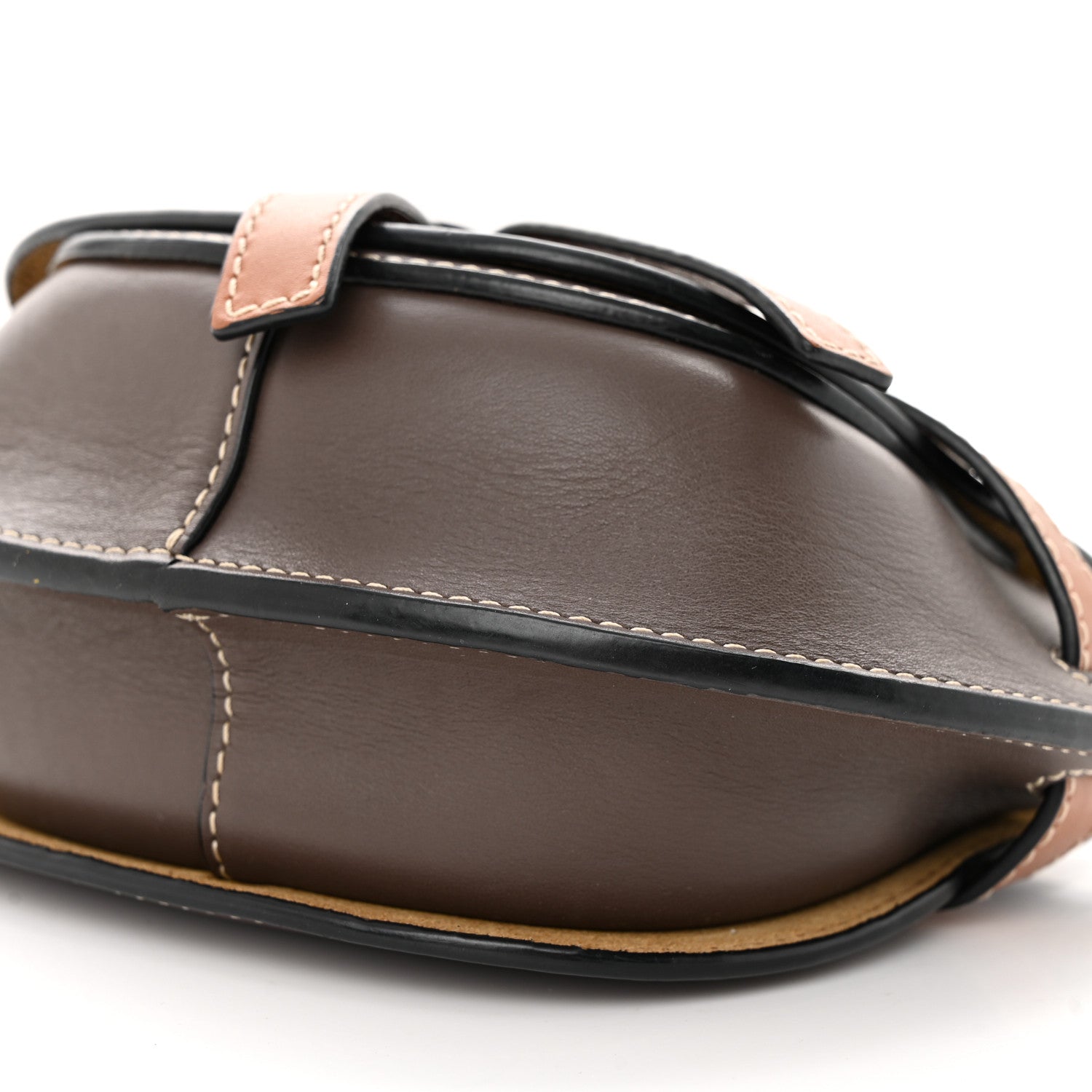 Loewe Calfskin Small Gate Crossbody Bag Oxblood Tan 10 of 10