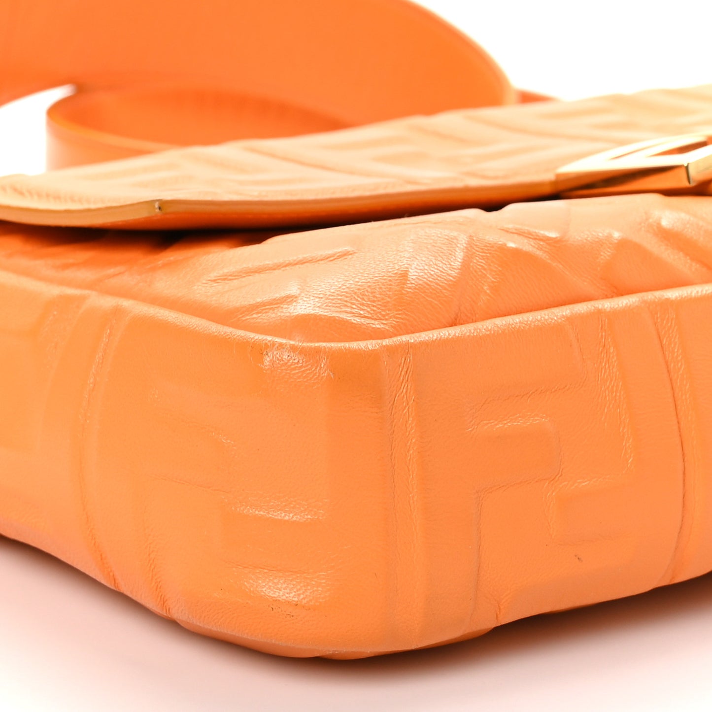 Nappa FF 1974 Embossed Baguette Clementine