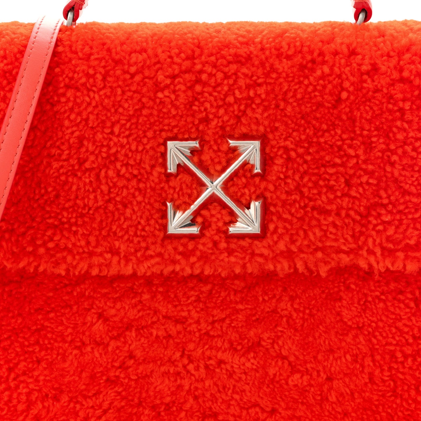 Shearling Calfskin Jitney 2.8 Bag Orange