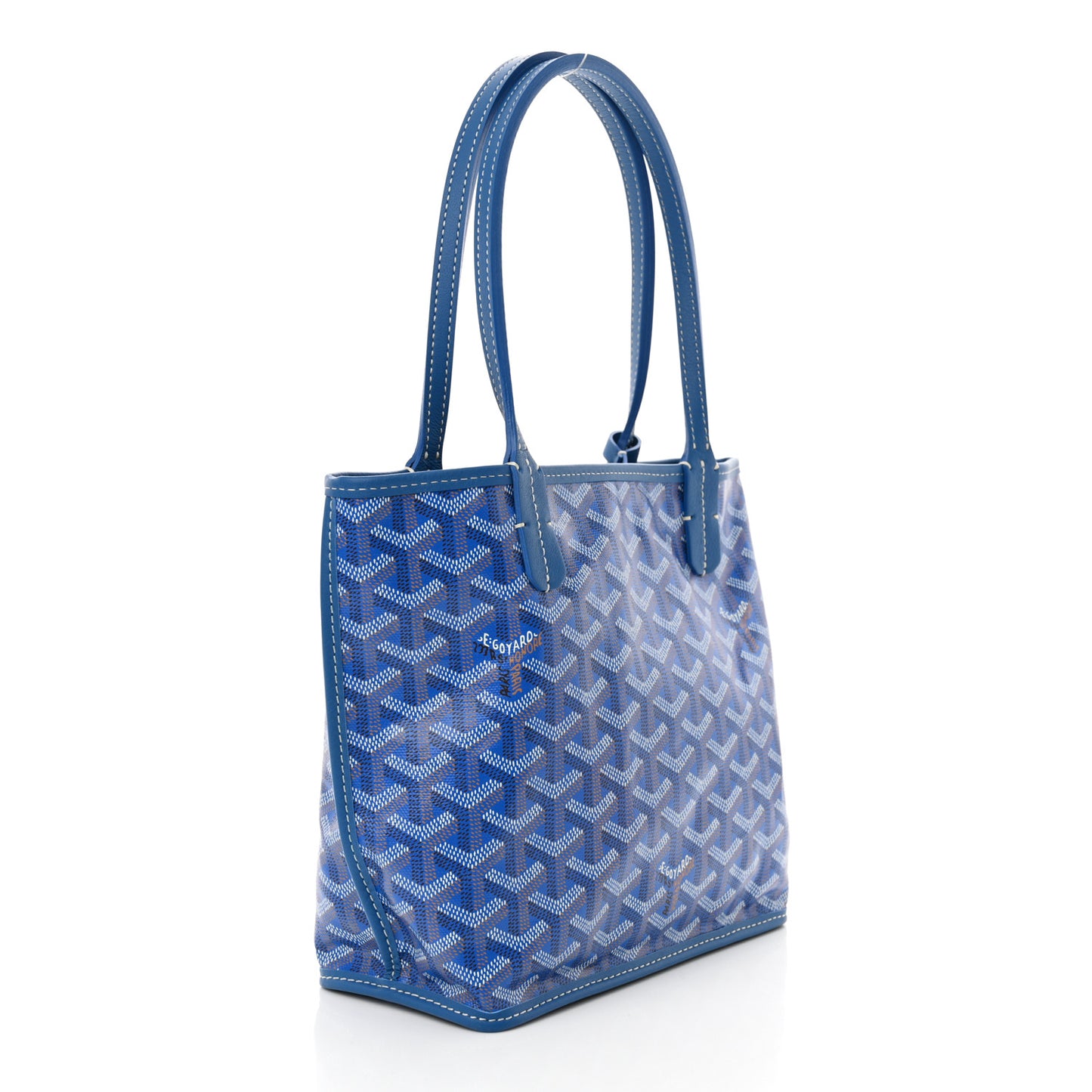 Goyardine Reversible Mini Anjou Sky Blue
