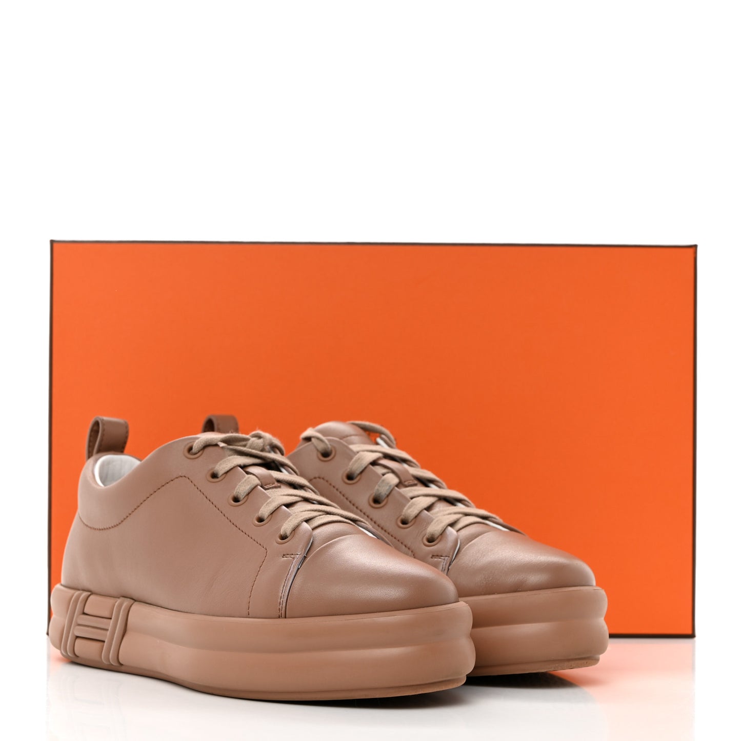 Calfskin Womens Happy Sneakers 37.5 Rose Perle