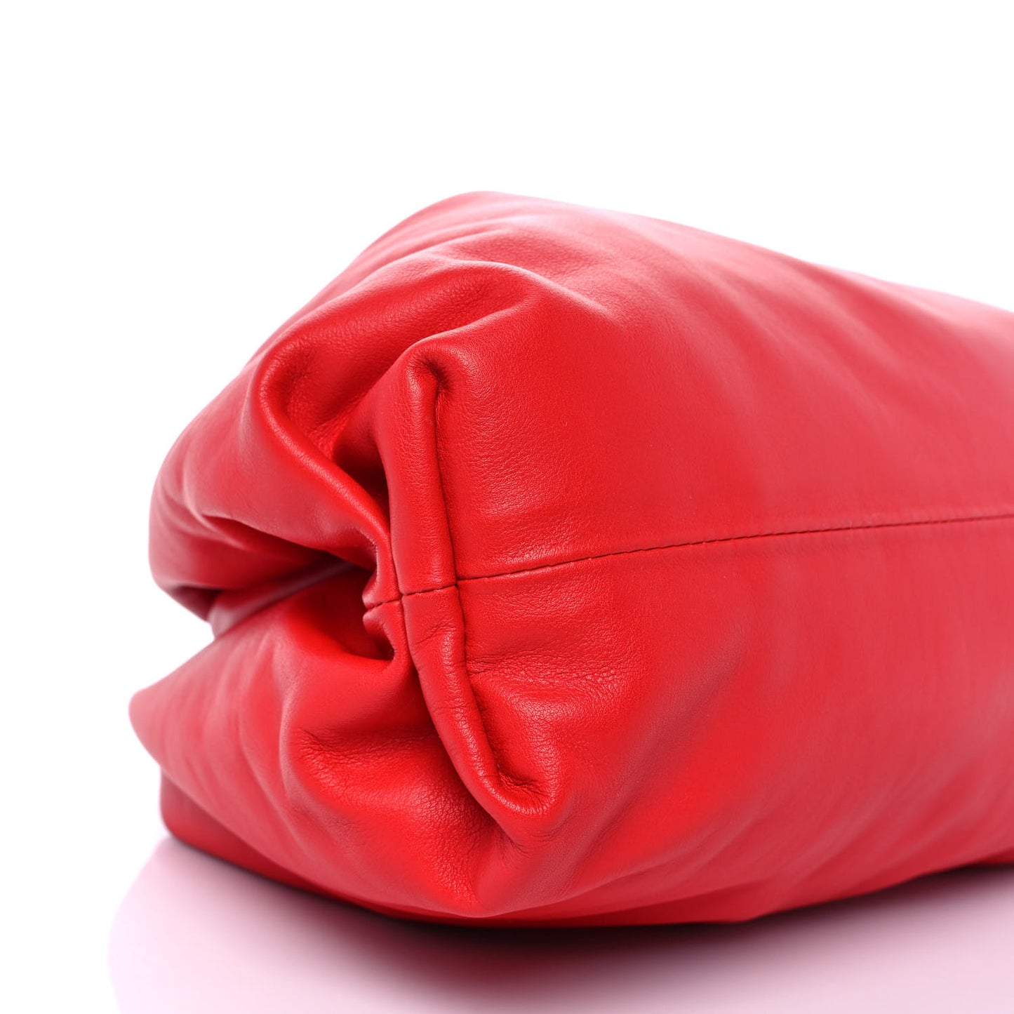 Smooth Butter Calf The Pouch Oversized Clutch Bright Red