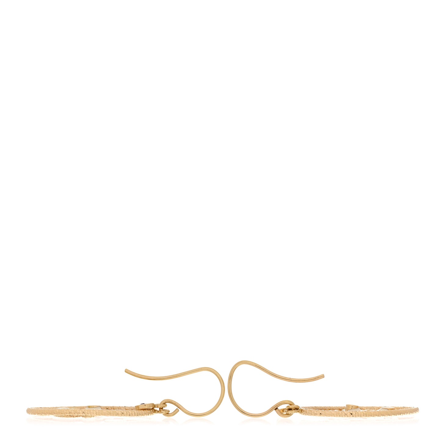 18K Yellow Gold Diamond Enamel Bollicine Drop Earrings White