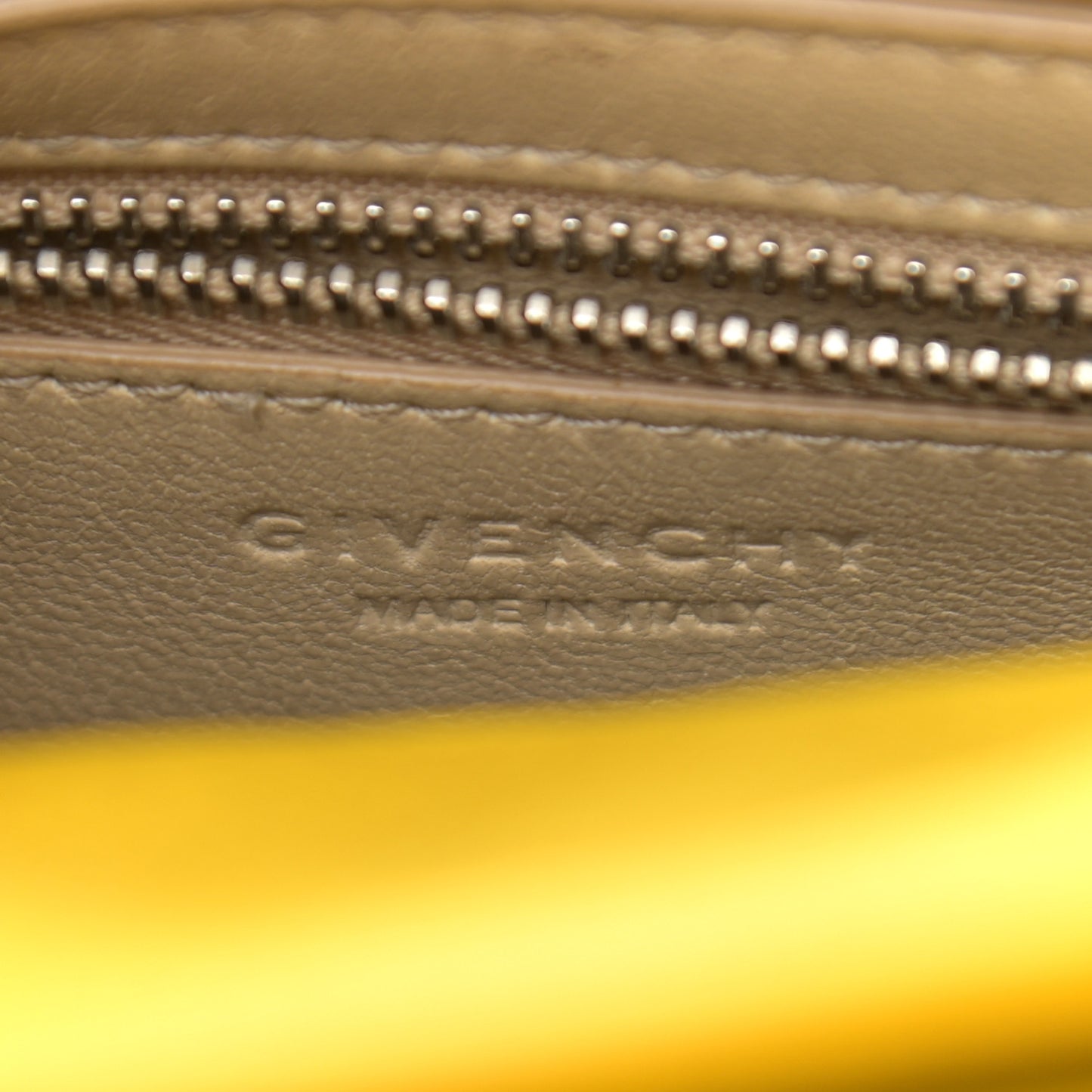 Grained Calfskin Mini Horizon Satchel Yellow