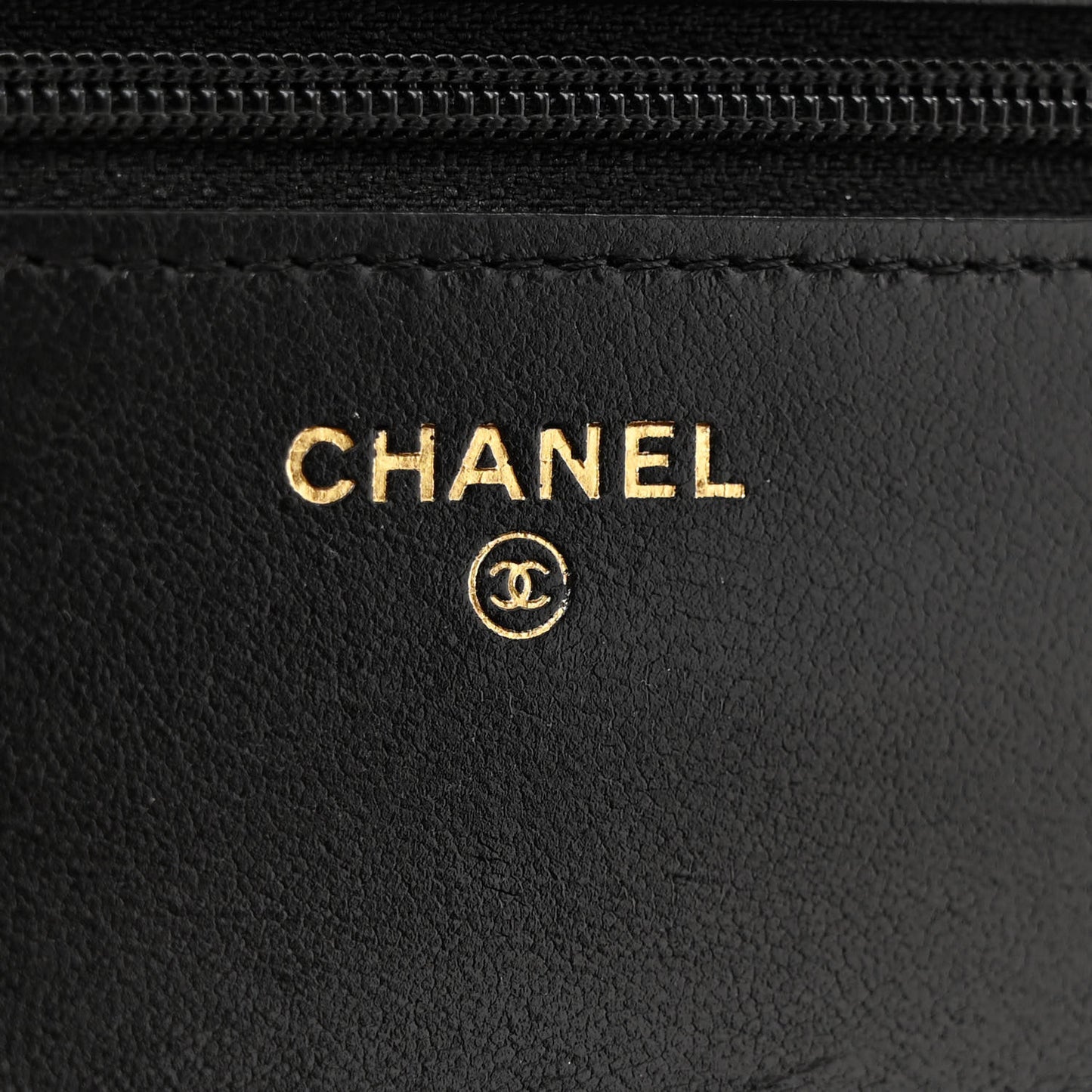Lambskin Quilted Chanel 19 Wallet On Chain WOC Black