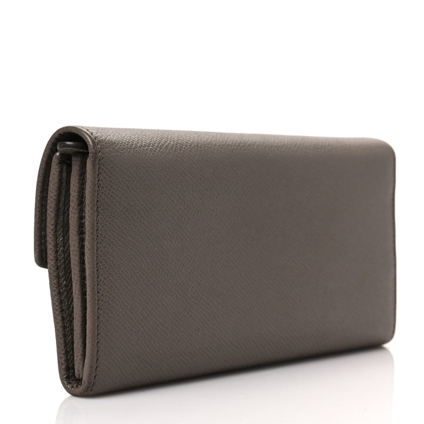 Hammered Calfskin Gancini Wallet Caraway Seed