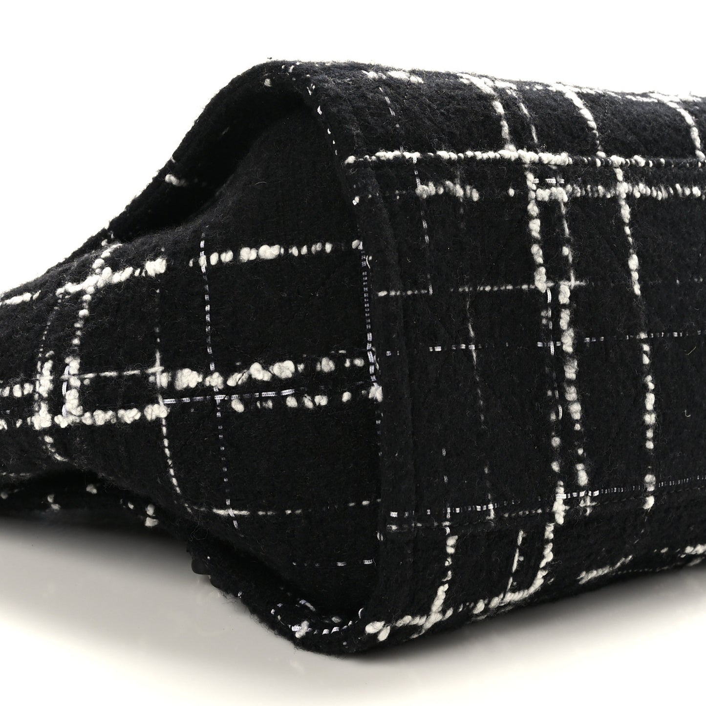 Tweed Medium Deauville Tote Black White Multicolor