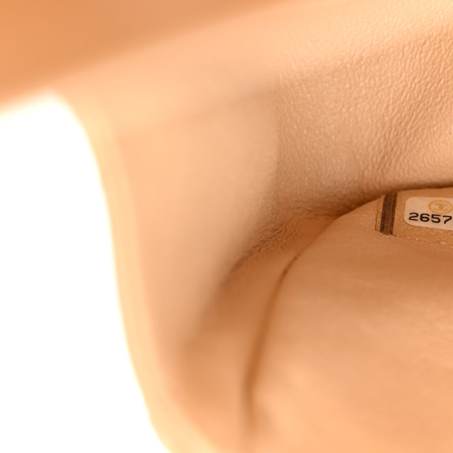 Caviar Quilted Medium Double Flap Beige