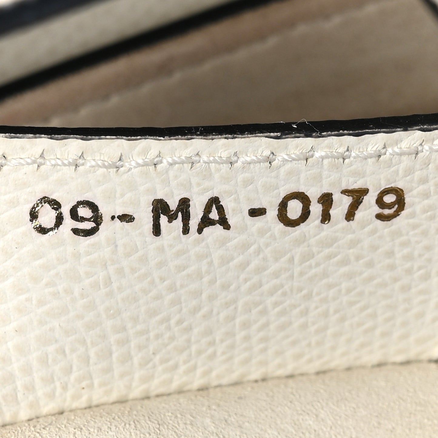 Grained Calfskin Saddle Bag White