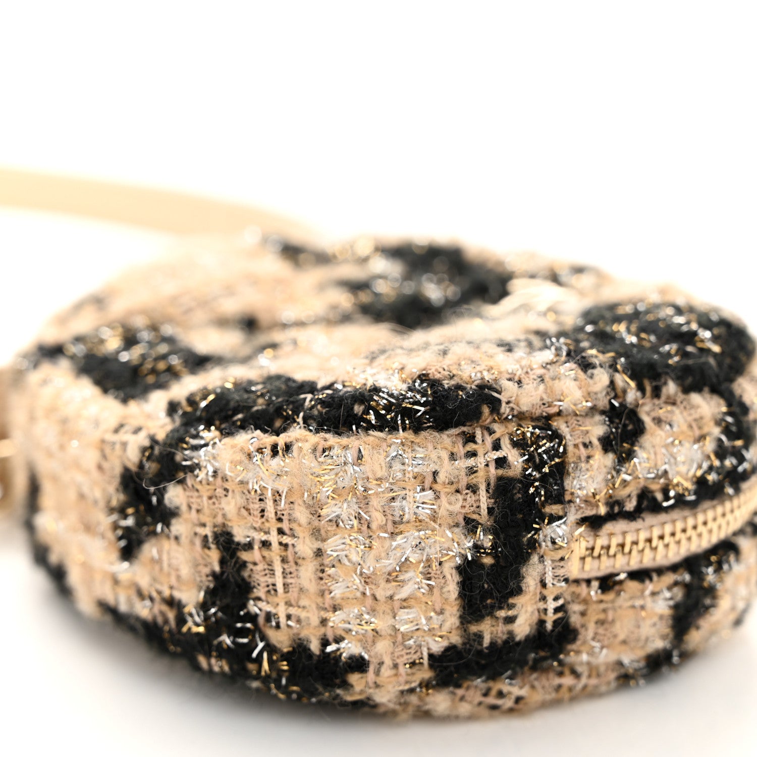 Chanel Tweed Lambskin Quilted Waist Bag With Coin Purse Beige 13 of 13