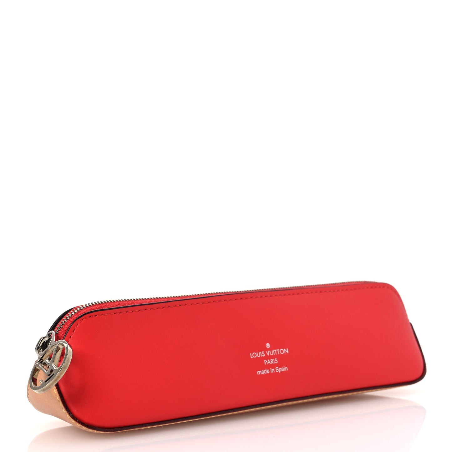 Monogram Elizabeth Pencil Pouch Red