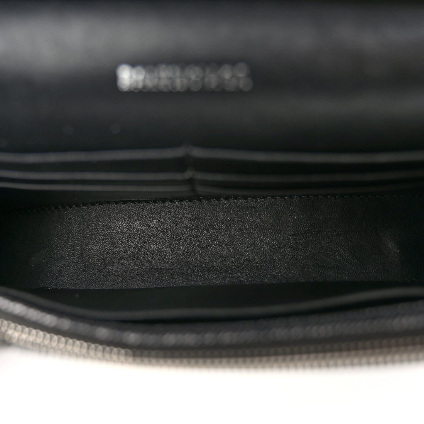 Nappa Denim Printed Hourglass Chain Bag Denim Black