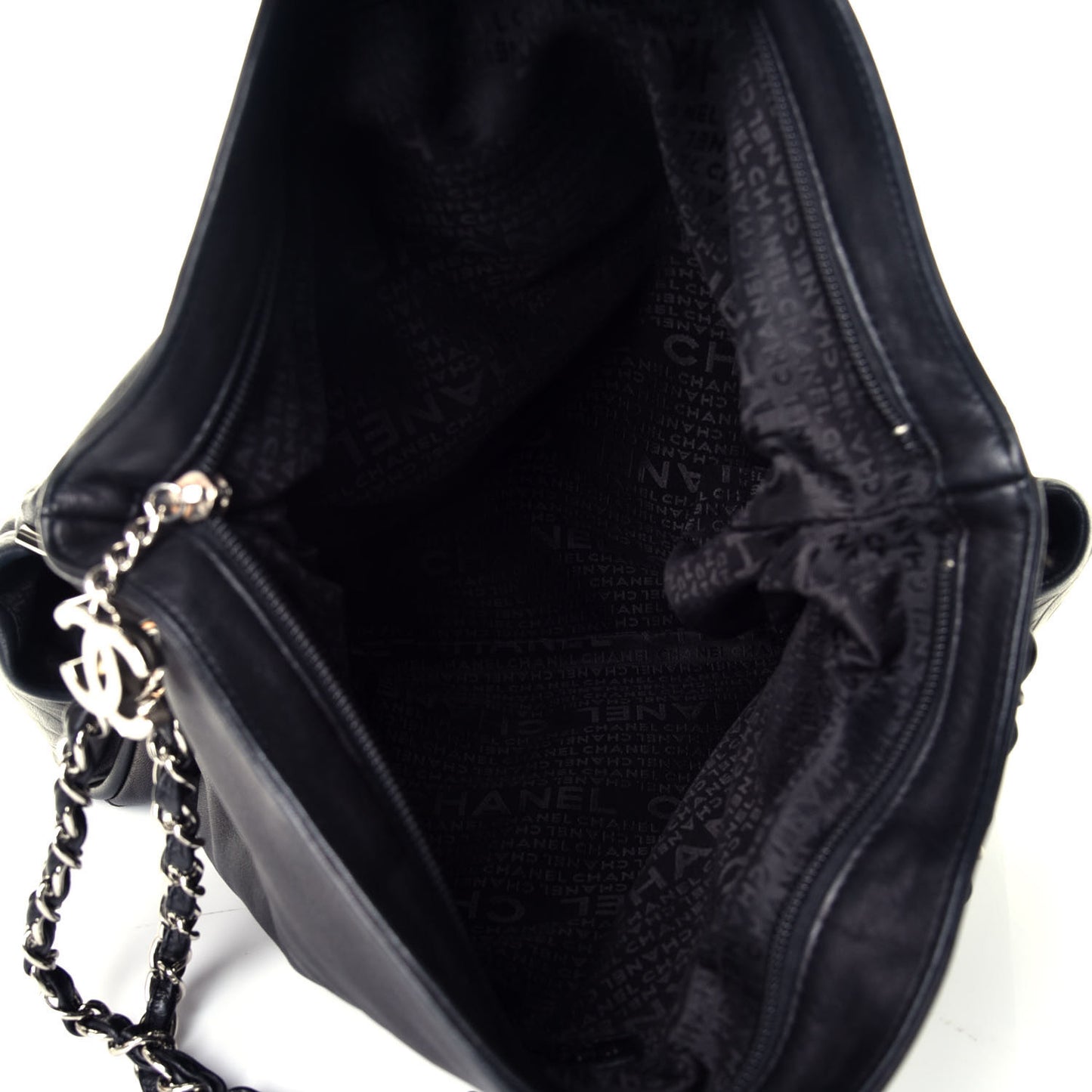 Lambskin Large Ultimate Soft Tote Black