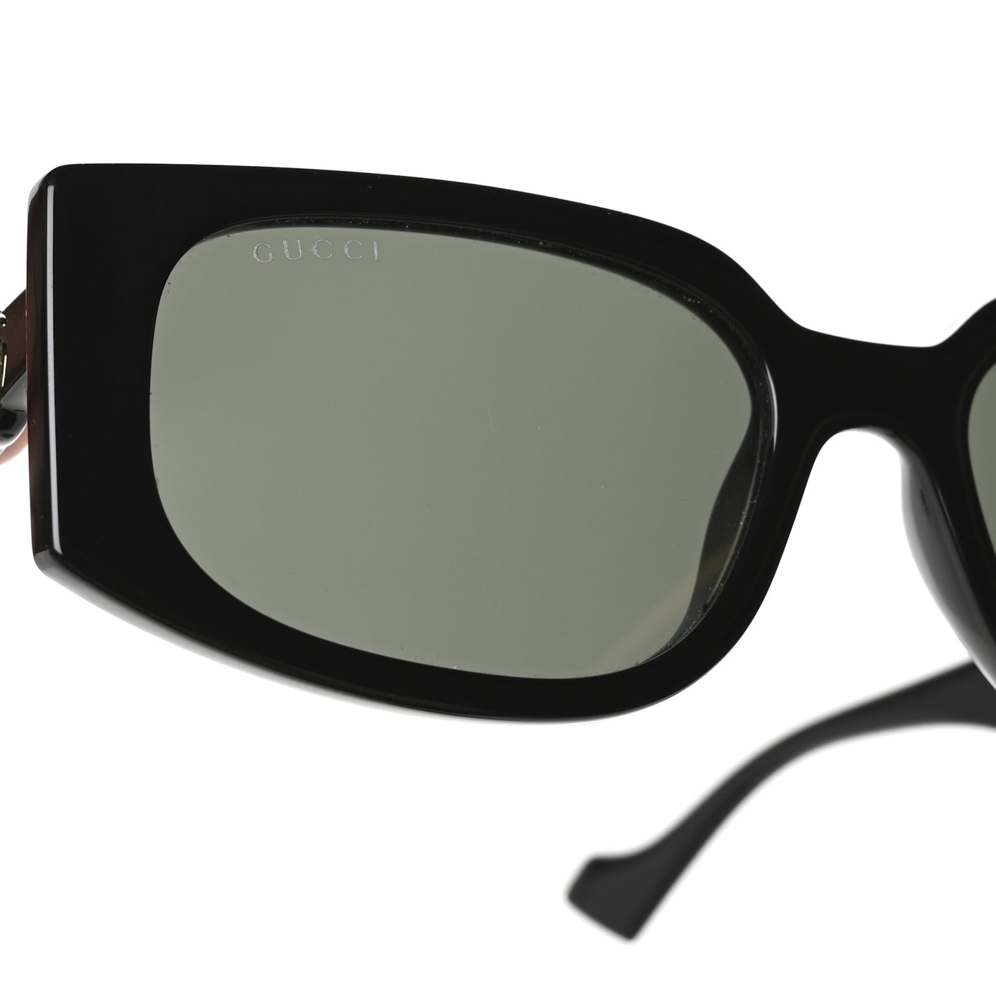 Acetate Rectangle Frame Sunglasses GG1534S Black