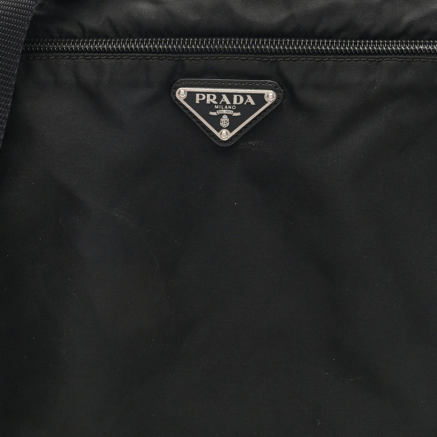 Tessuto Nylon Flat Messenger Bag Black