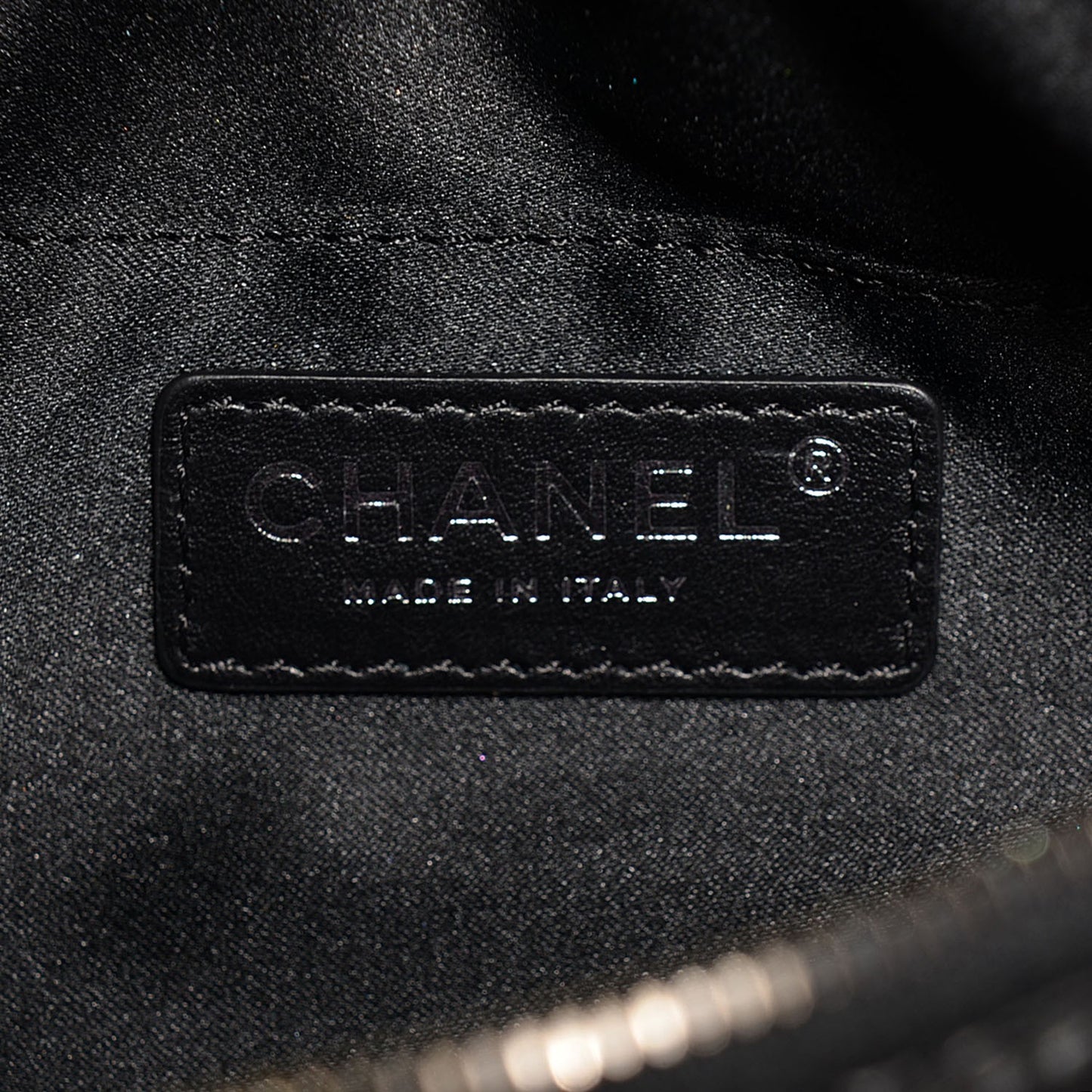 Lambskin Quilted Banane Waist Bag Fanny Pack Black