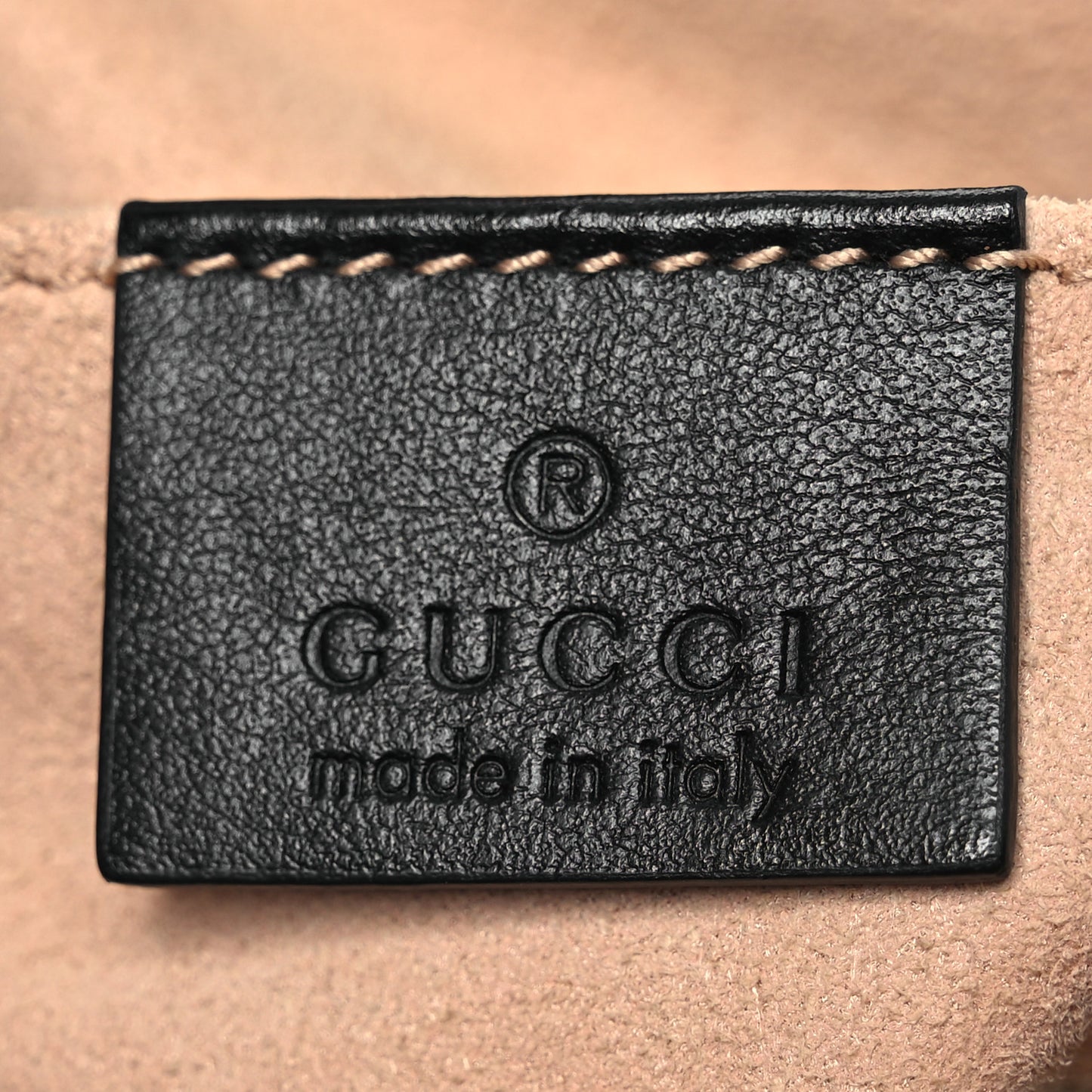 Calfskin Matelasse Mini GG Marmont Chain Shoulder Bag Black