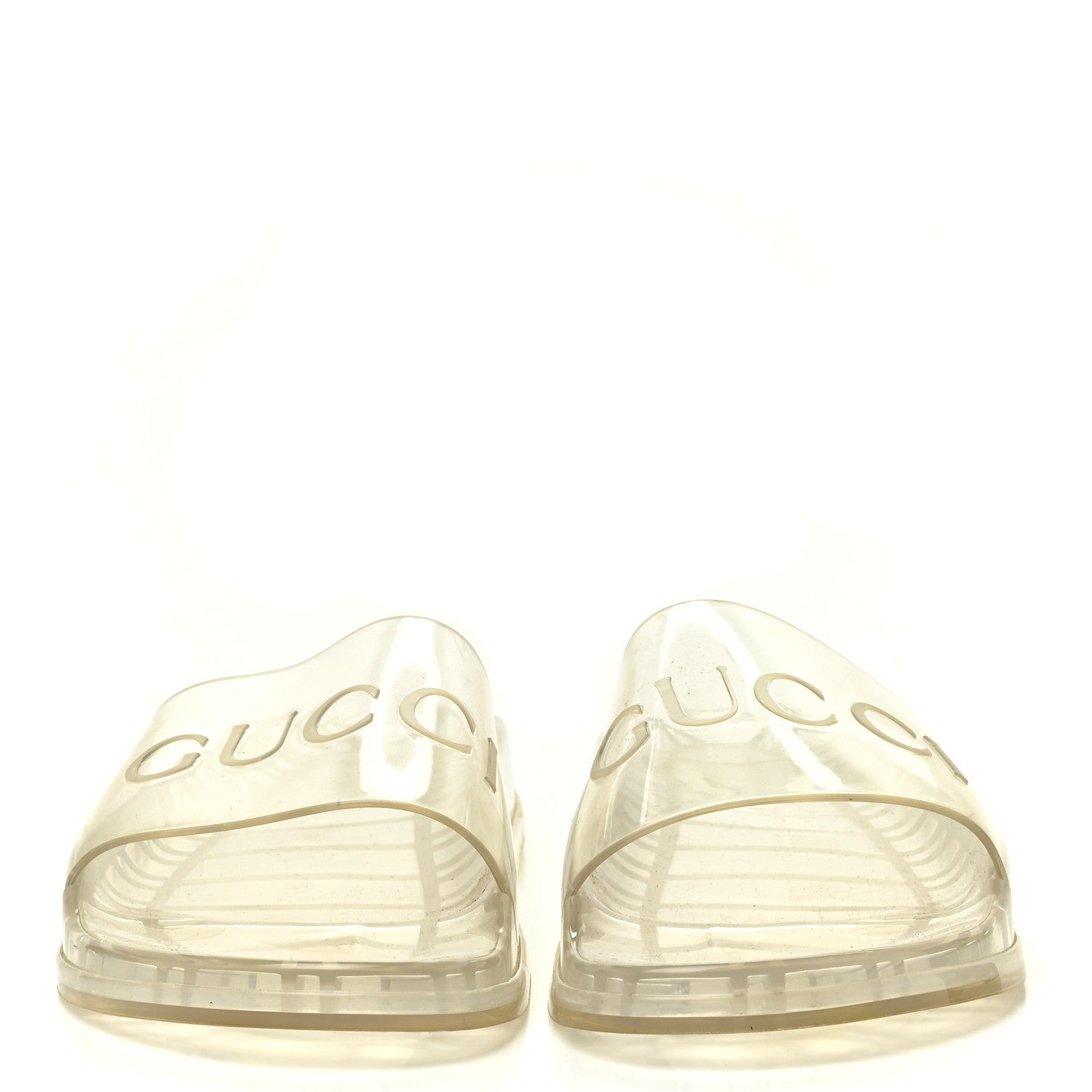 Gucci Rubber Mens Pursuit Slide Sandals 8 Transparent 2 of 10