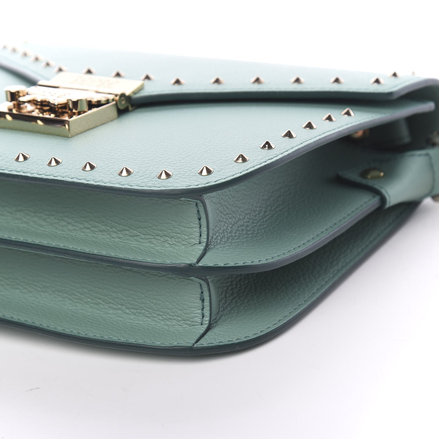Calfskin Studded Patricia Crossbody Bag Mint