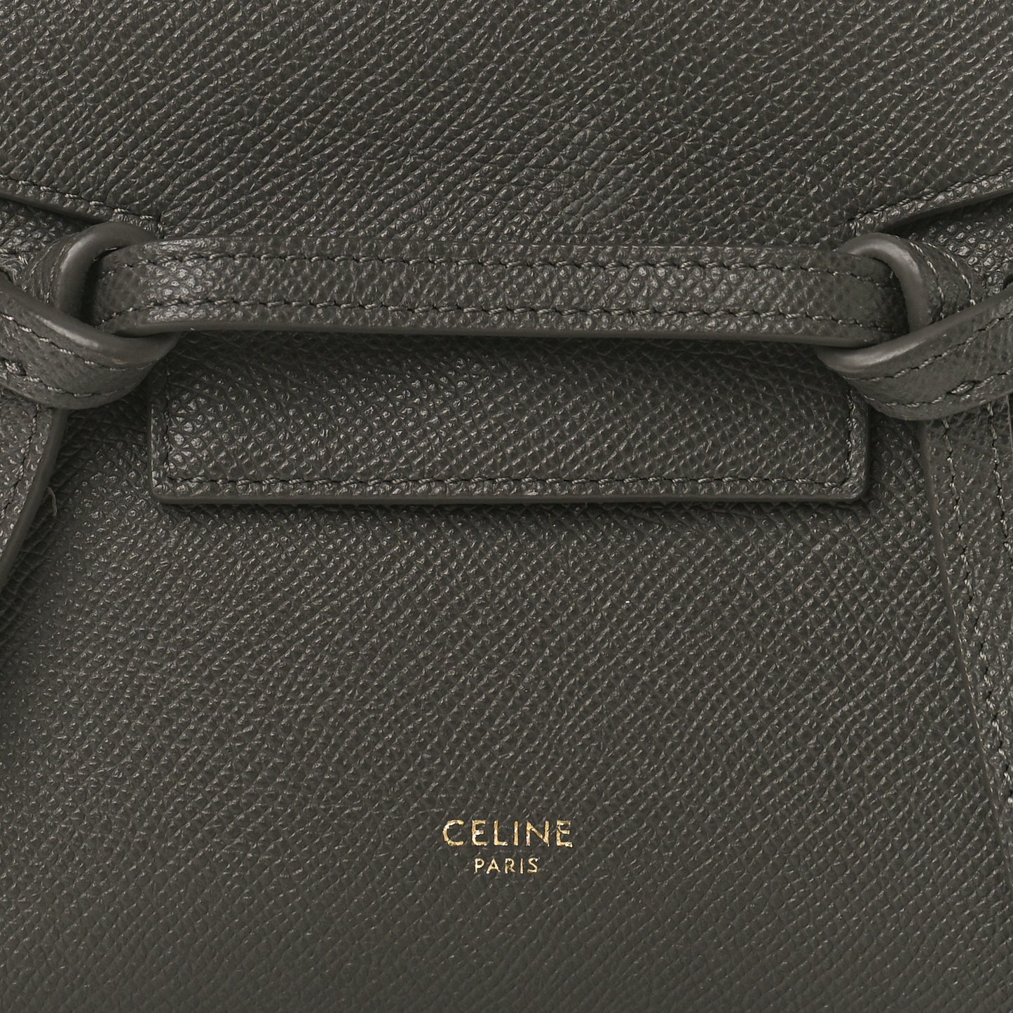 Grained Calfskin Pico Belt Bag Grey