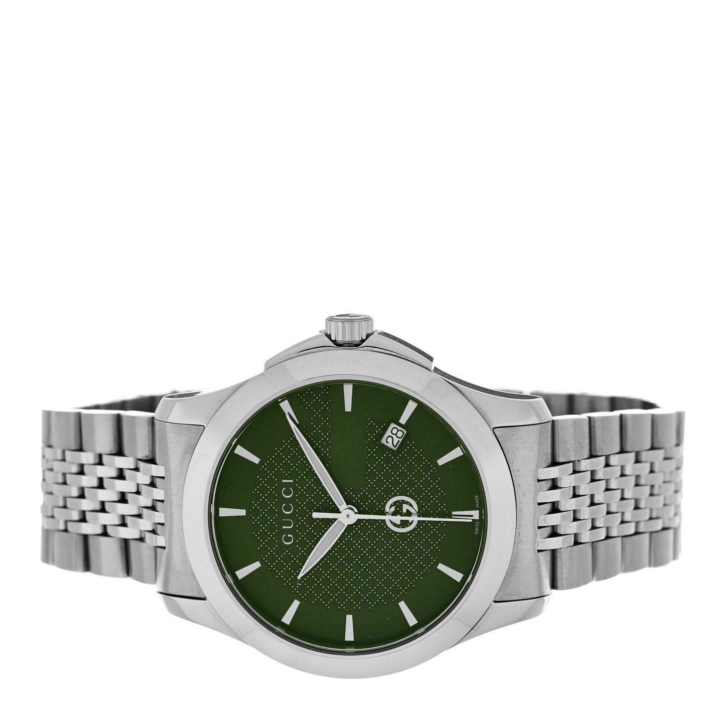 Stainless Steel 38mm G-Timeless Diamante Quartz Watch Green