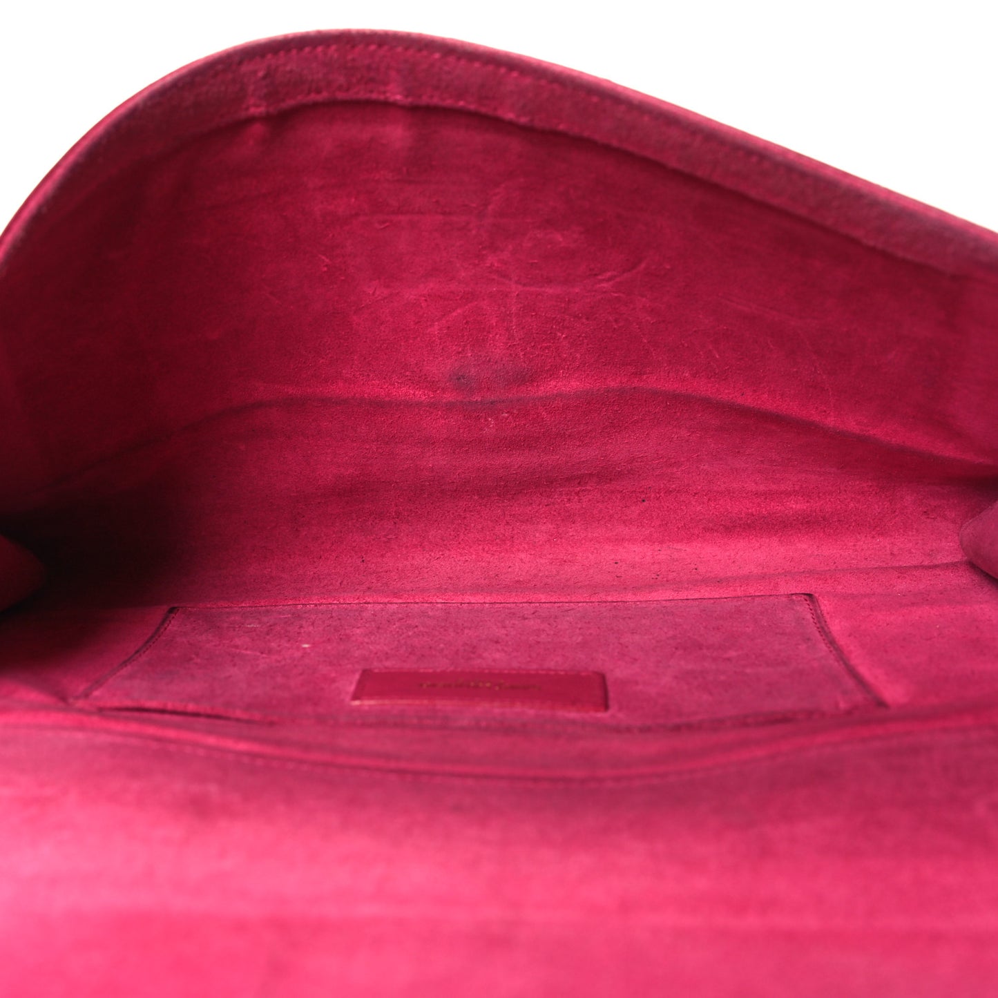 Calfskin Classic Y Ligne Clutch Fuchsia