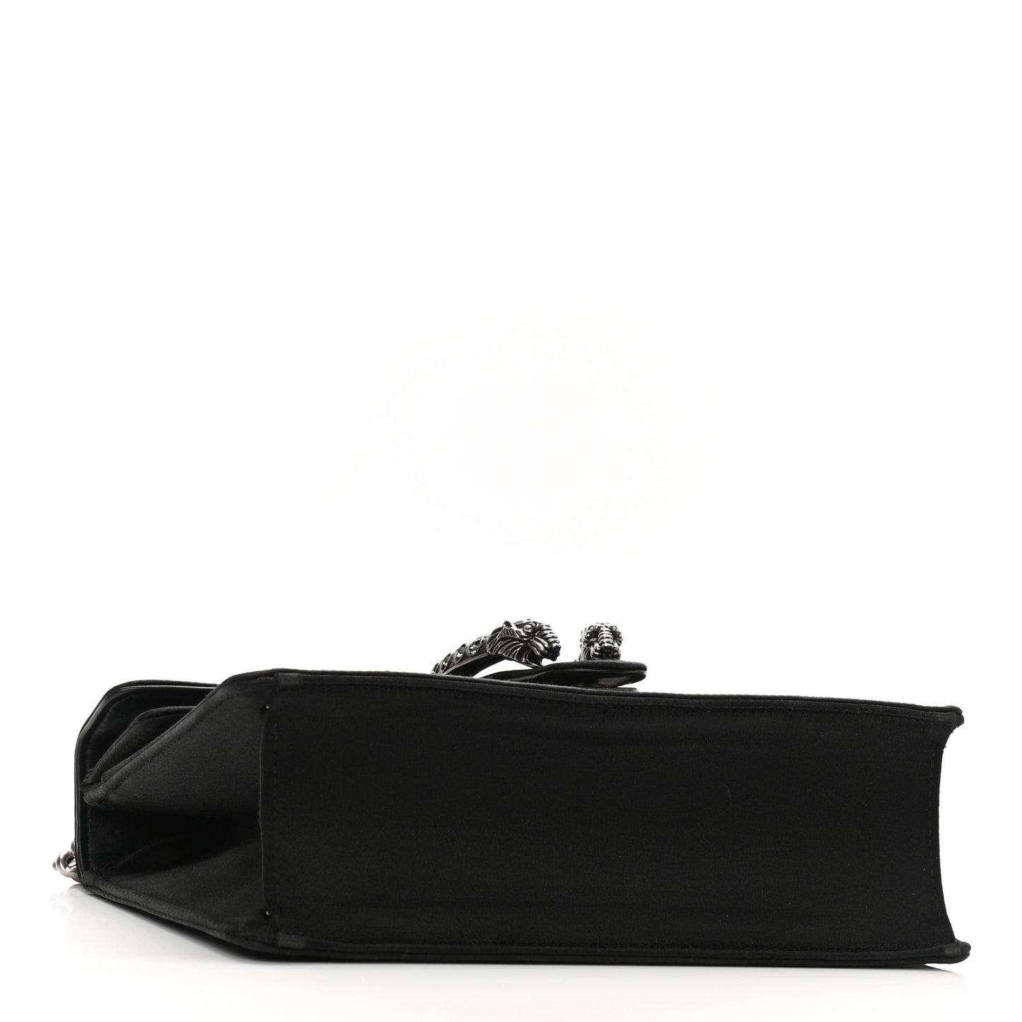 Satin Silk Crystal Small Dionysus Shoulder Bag Black Black Diamond