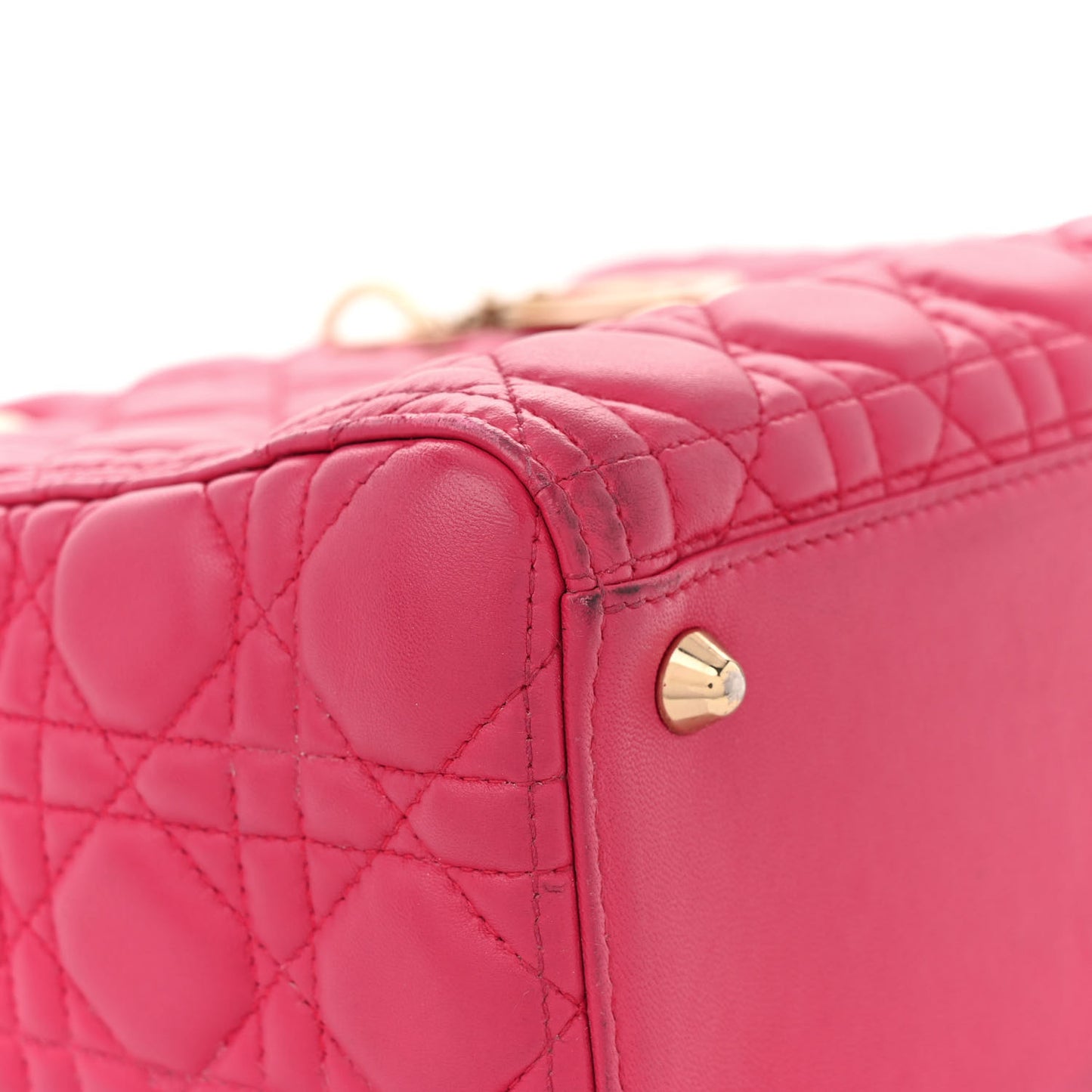 Lambskin Cannage Large Lady Dior Pink