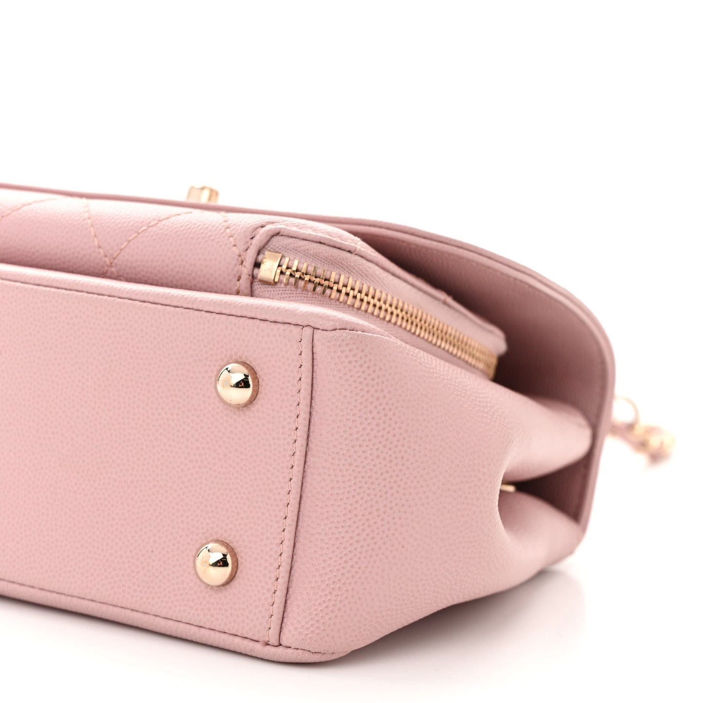 Caviar Quilted Small Business Affinity Flap Light Pink
