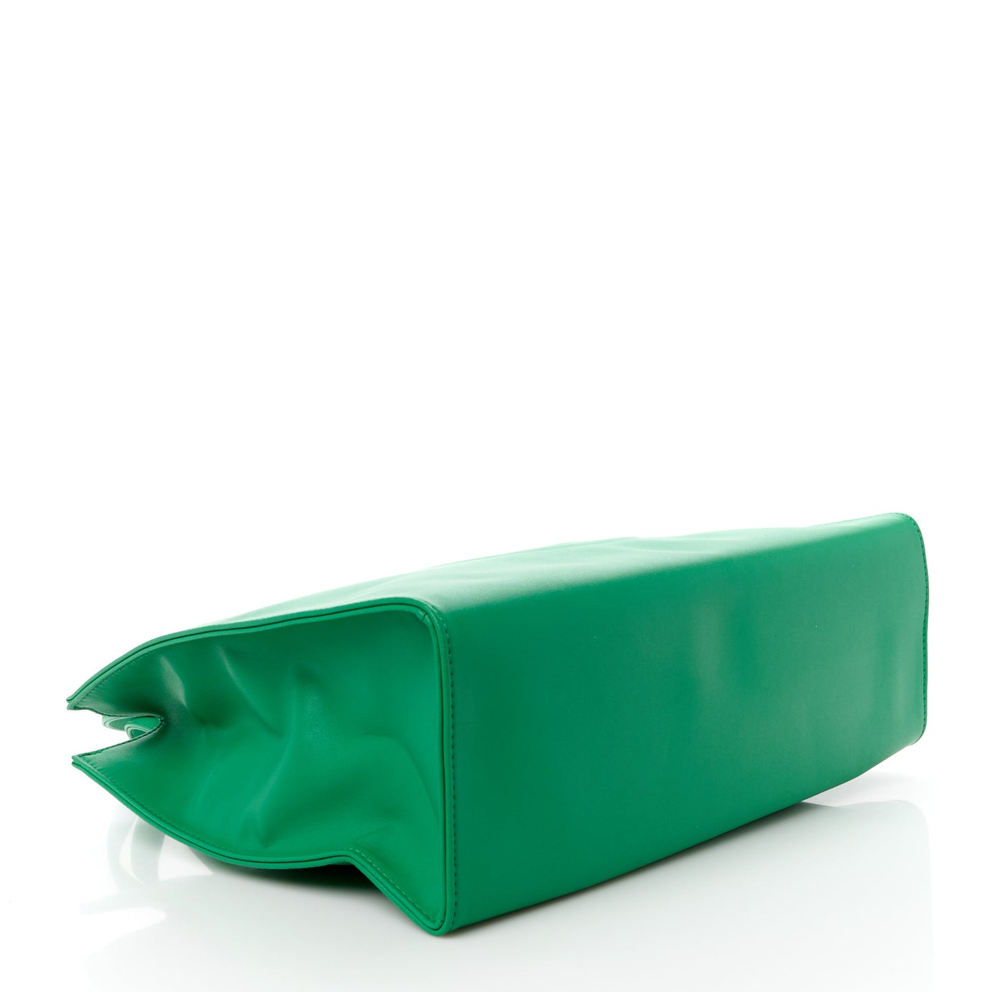 Vegan Leather Medium Shopping Bag Greenscreen