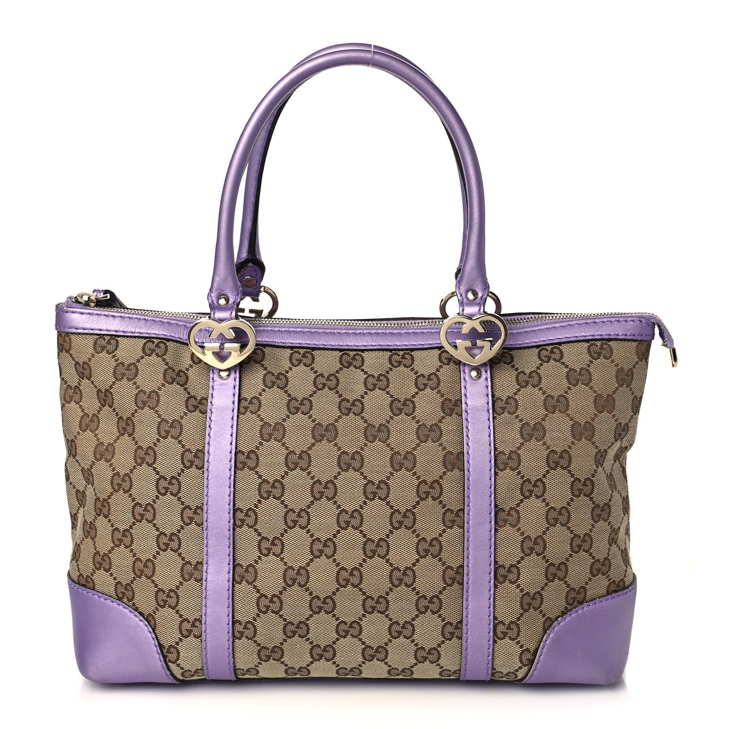 Monogram Small Lovely Heart Tote Purple