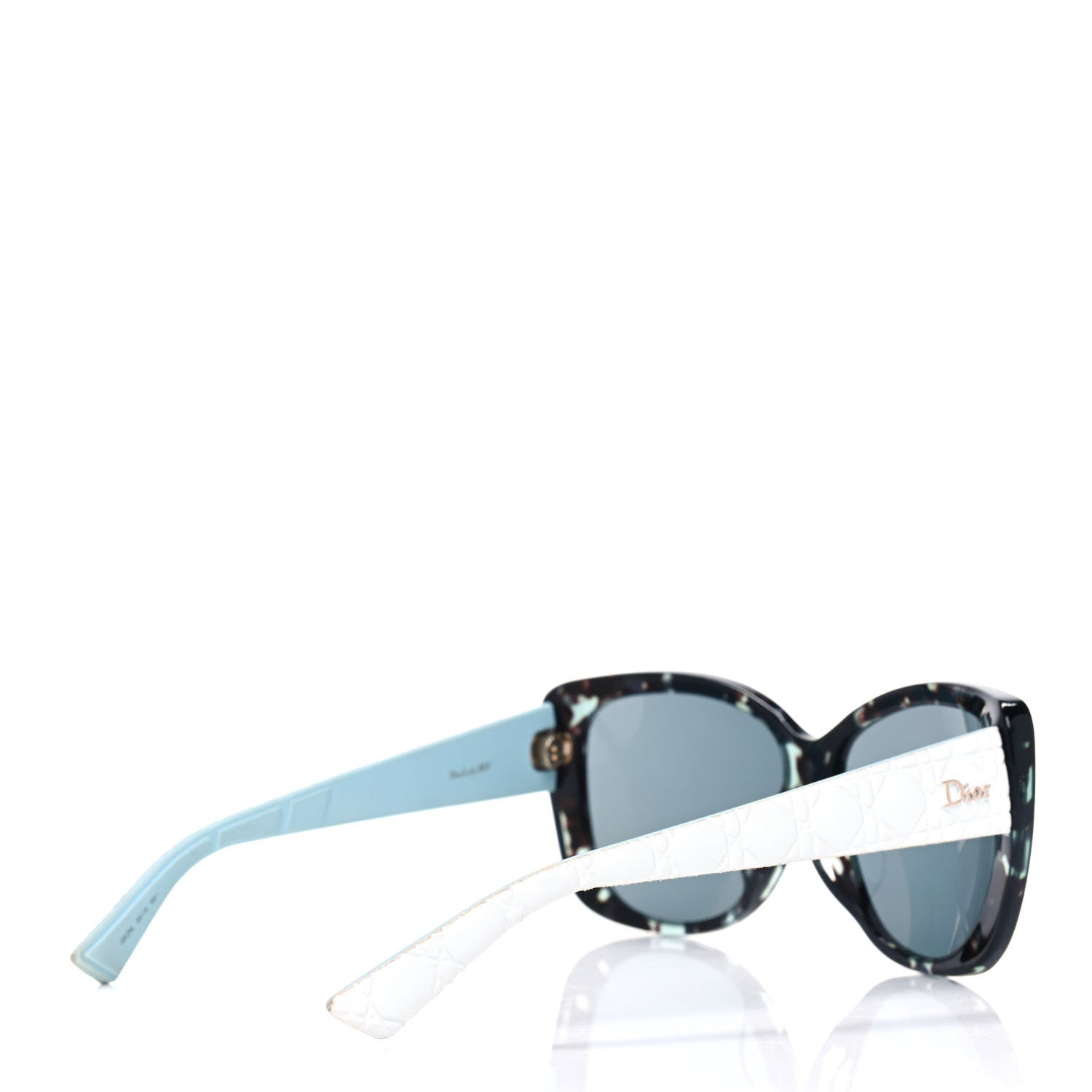 Christian Dior Resin Cannage Dior Lady 1R Sunglasses Havana White Blue 4 of 4