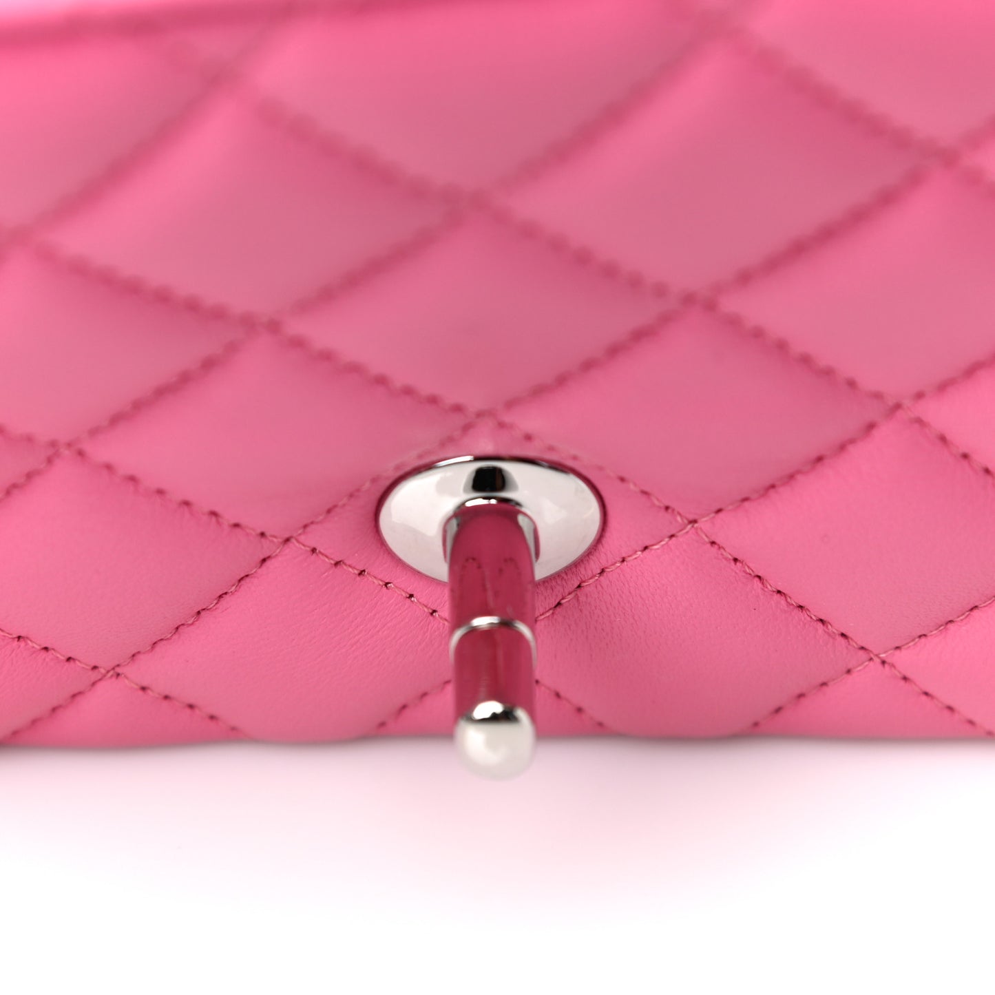 Lambskin Quilted Mini Square Flap Pink