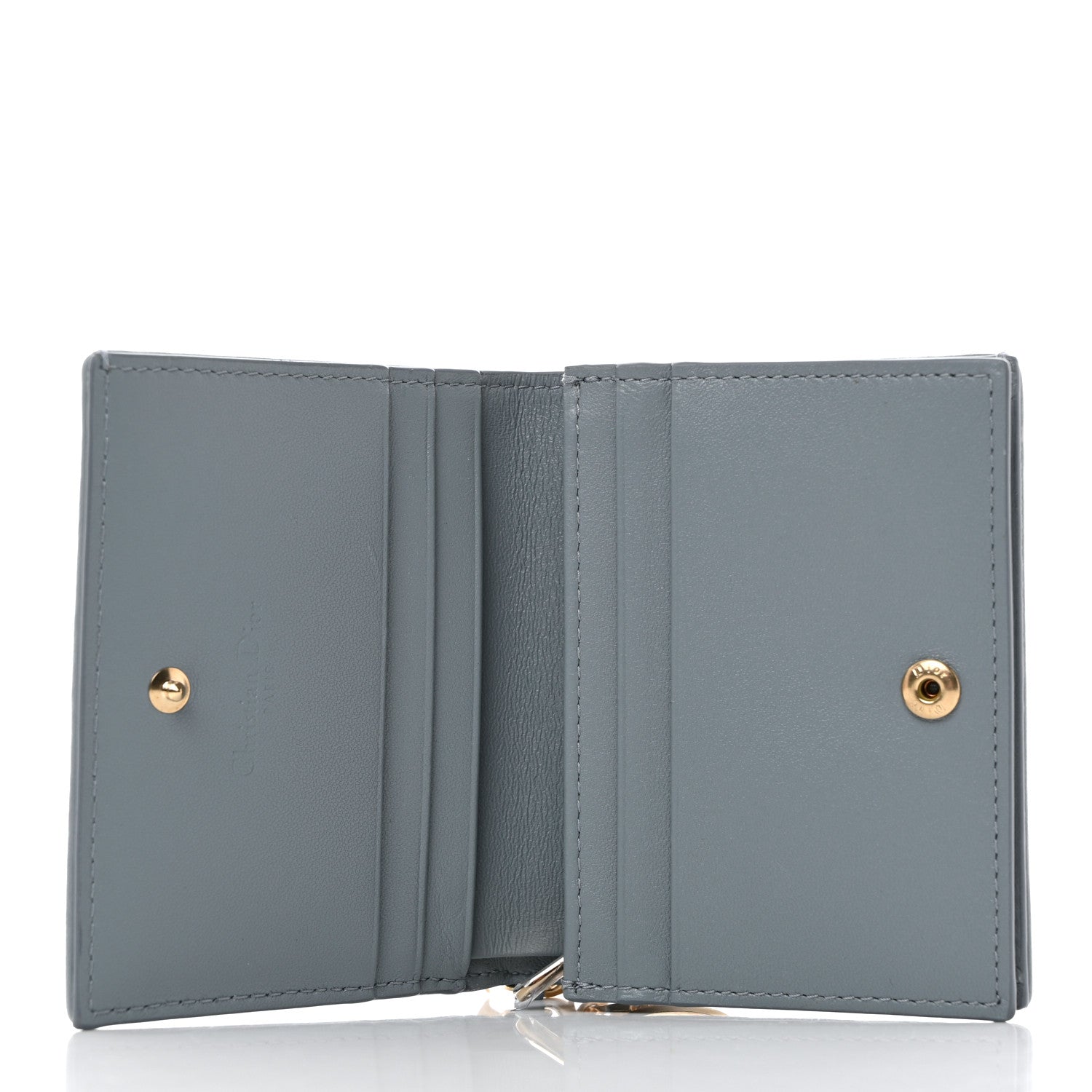 Christian Dior Lambskin Cannage Mini Lady Dior Wallet Cloud Blue 10 of 14