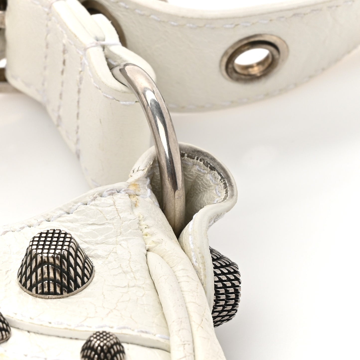Agneau Arena Le Cagole Shoulder Bag XS Optic White