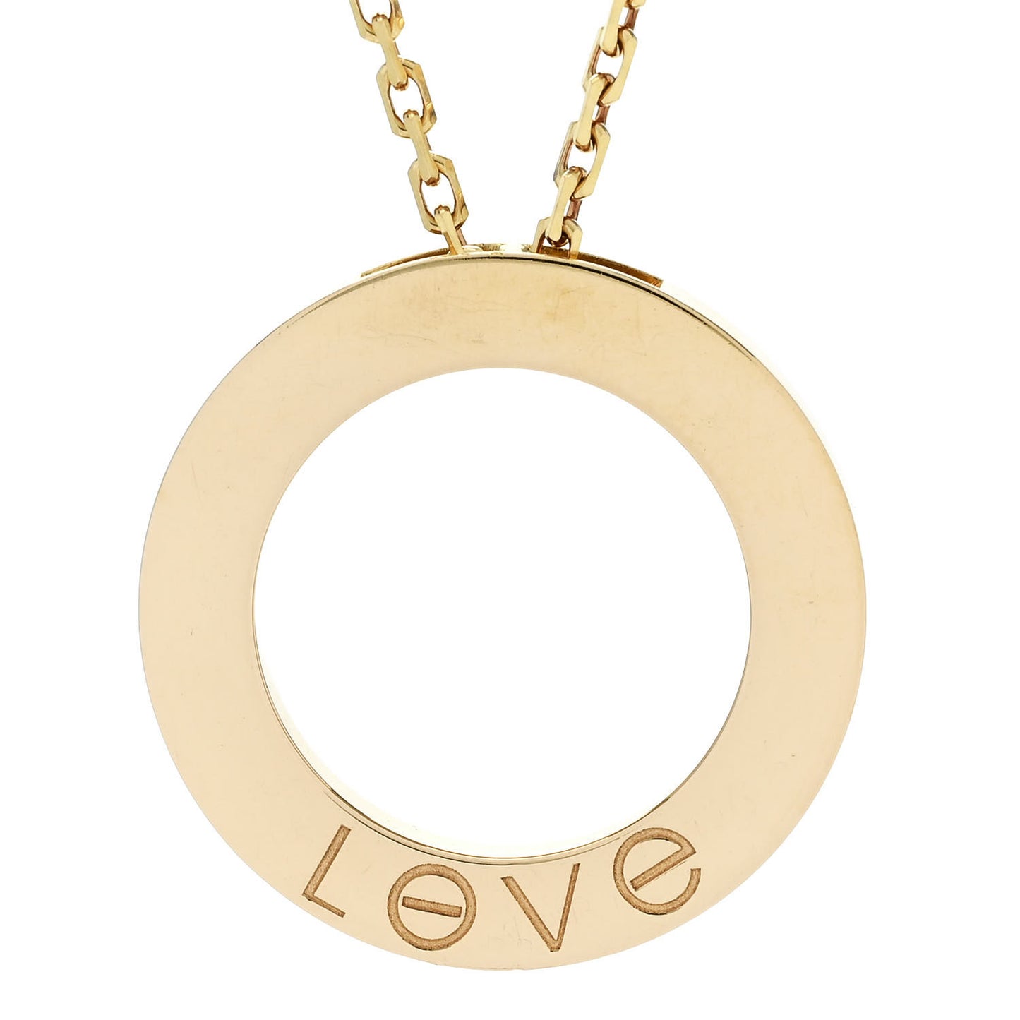 18K Yellow Gold LOVE Pendant Necklace