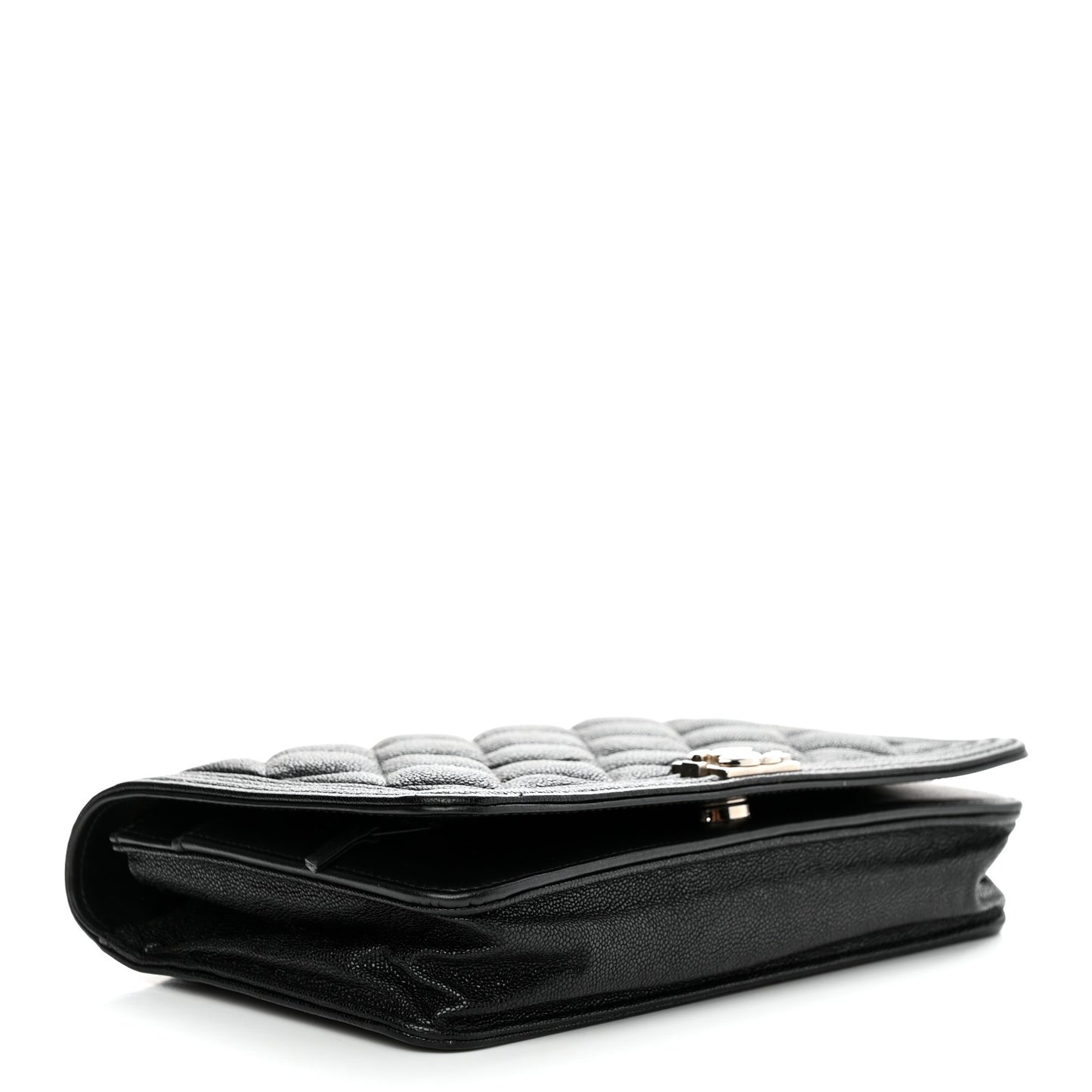 Caviar Quilted Boy Wallet On Chain WOC Black