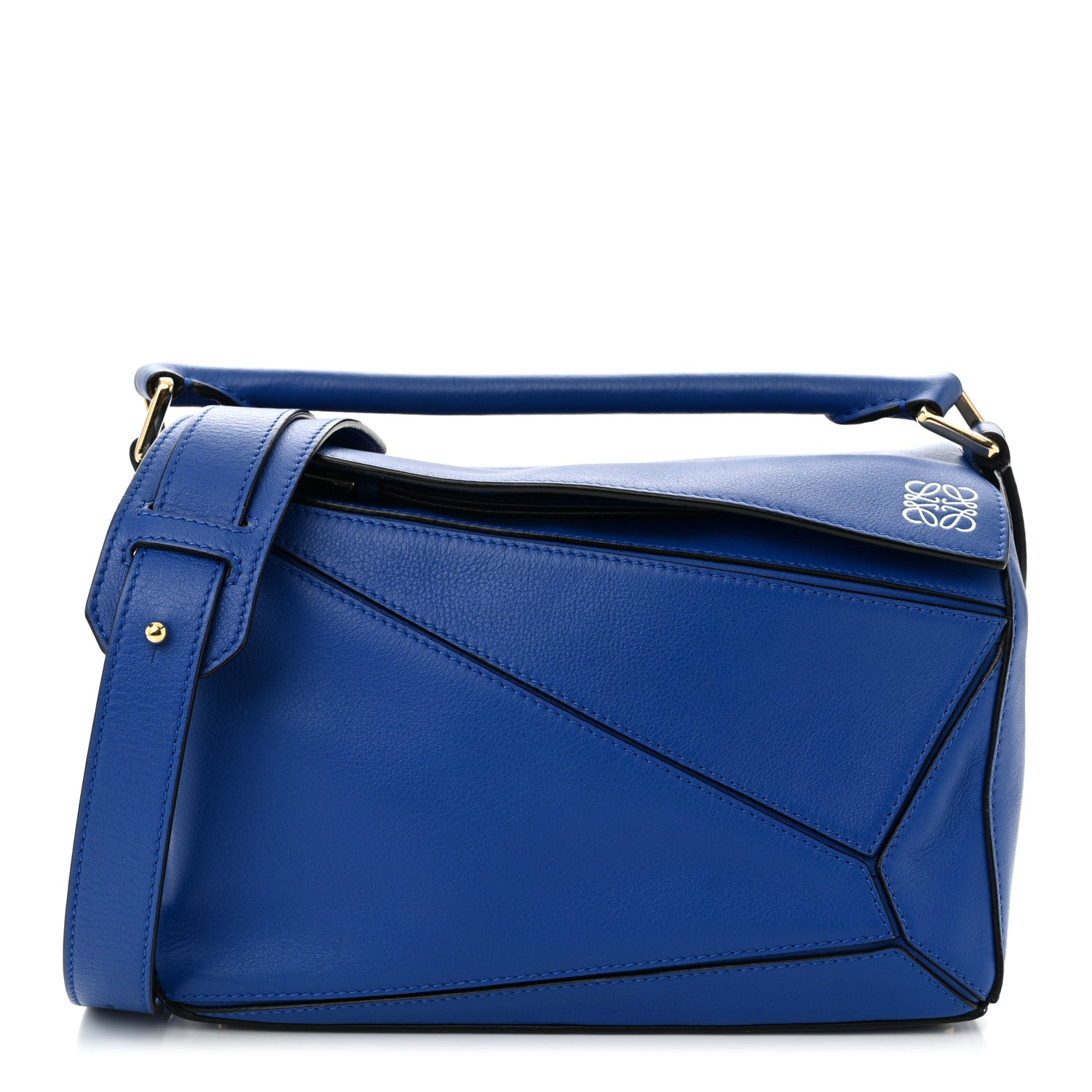 Loewe Calfskin Small Puzzle Bag Electric Blue 1 of 10