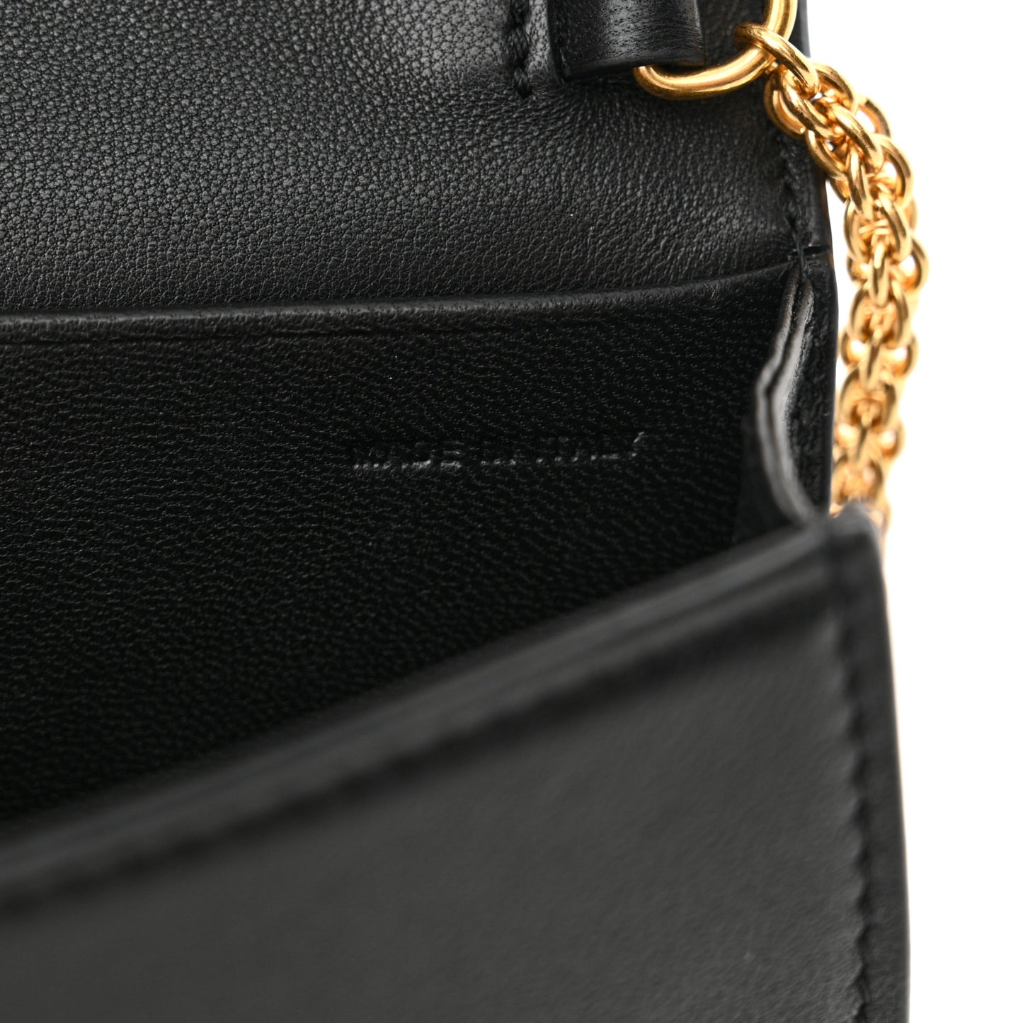 Calfskin Vlogo Chain Micro Loco Bag Black