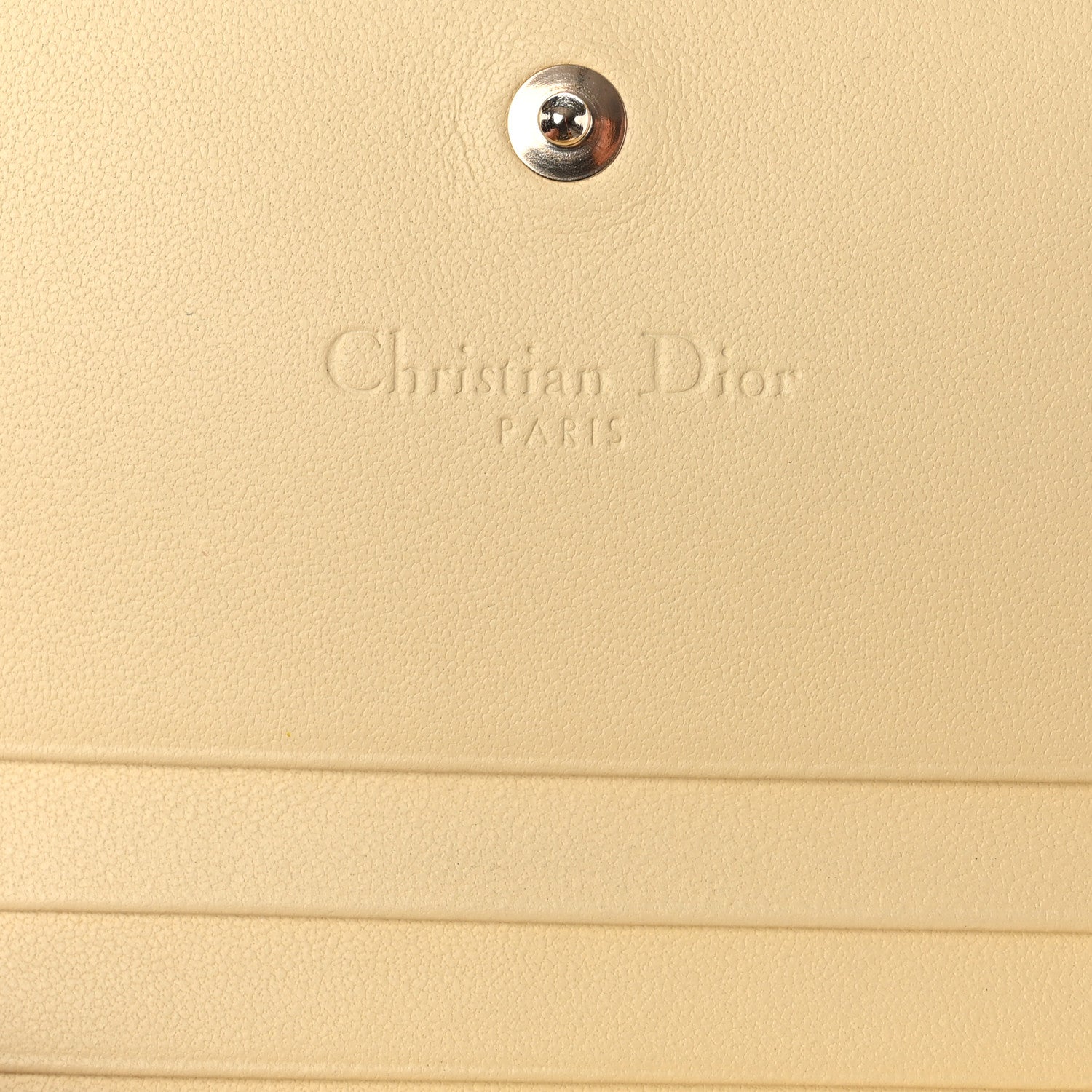 Christian Dior Lambskin Cannage Mini Lady Dior Wallet Soft Yellow 7 of 9