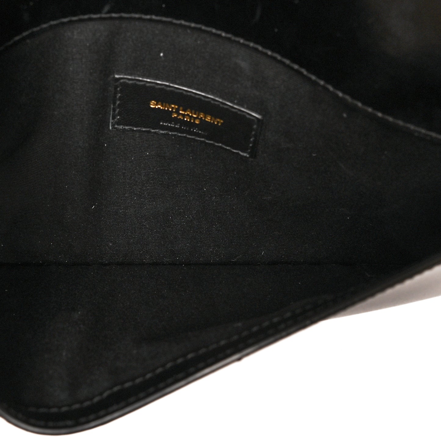 Smooth Shiny Calfskin Monogram Uptown Pouch Black