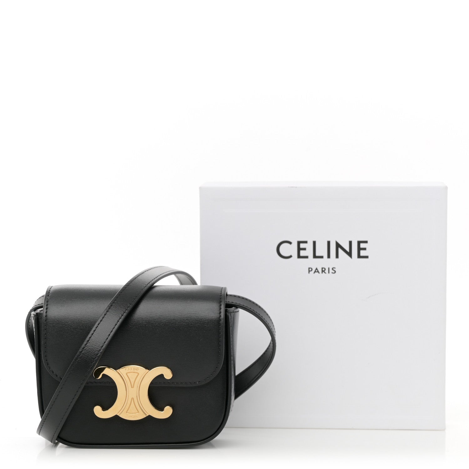 Celine Shiny Calfskin Mini Triomphe Black 13 of 13